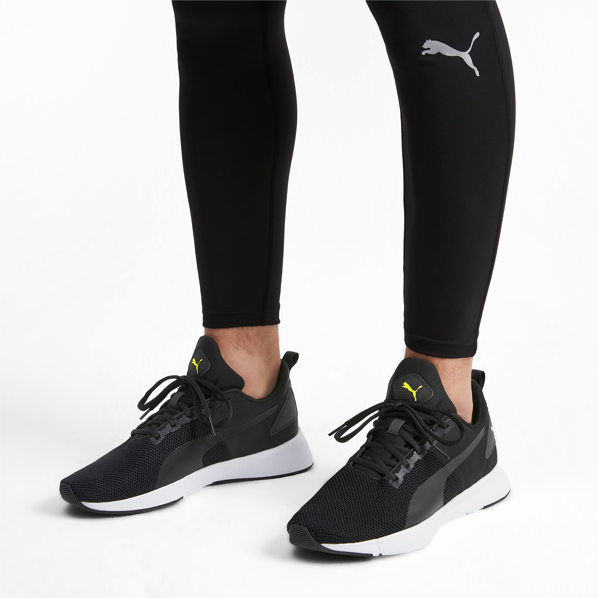 Flyer Running Shoes | Puma Black-Nrgy Red-Yellow Alert | PUMA Everyday  Running | PUMA