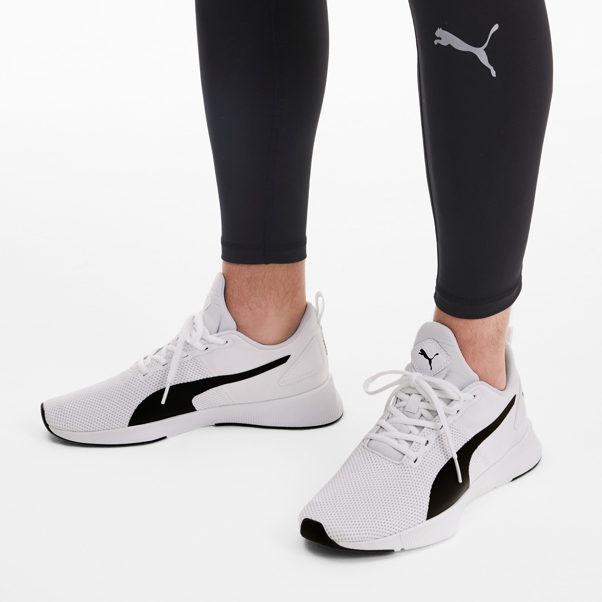 Puma flyer runner white hot sale