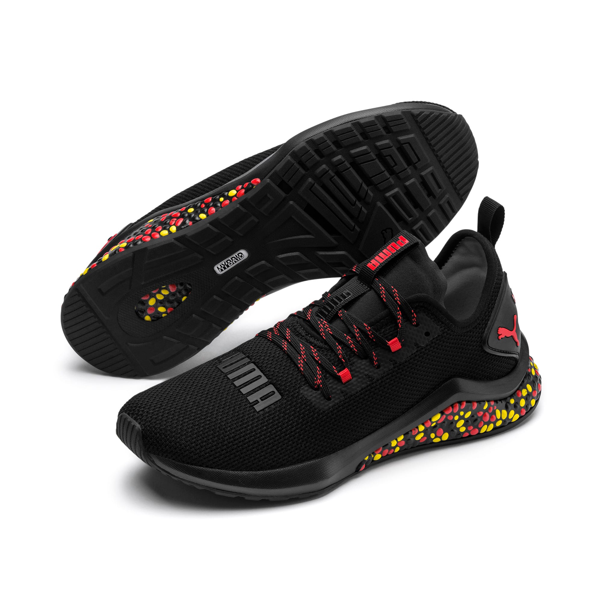 puma hybrid nx black red yellow