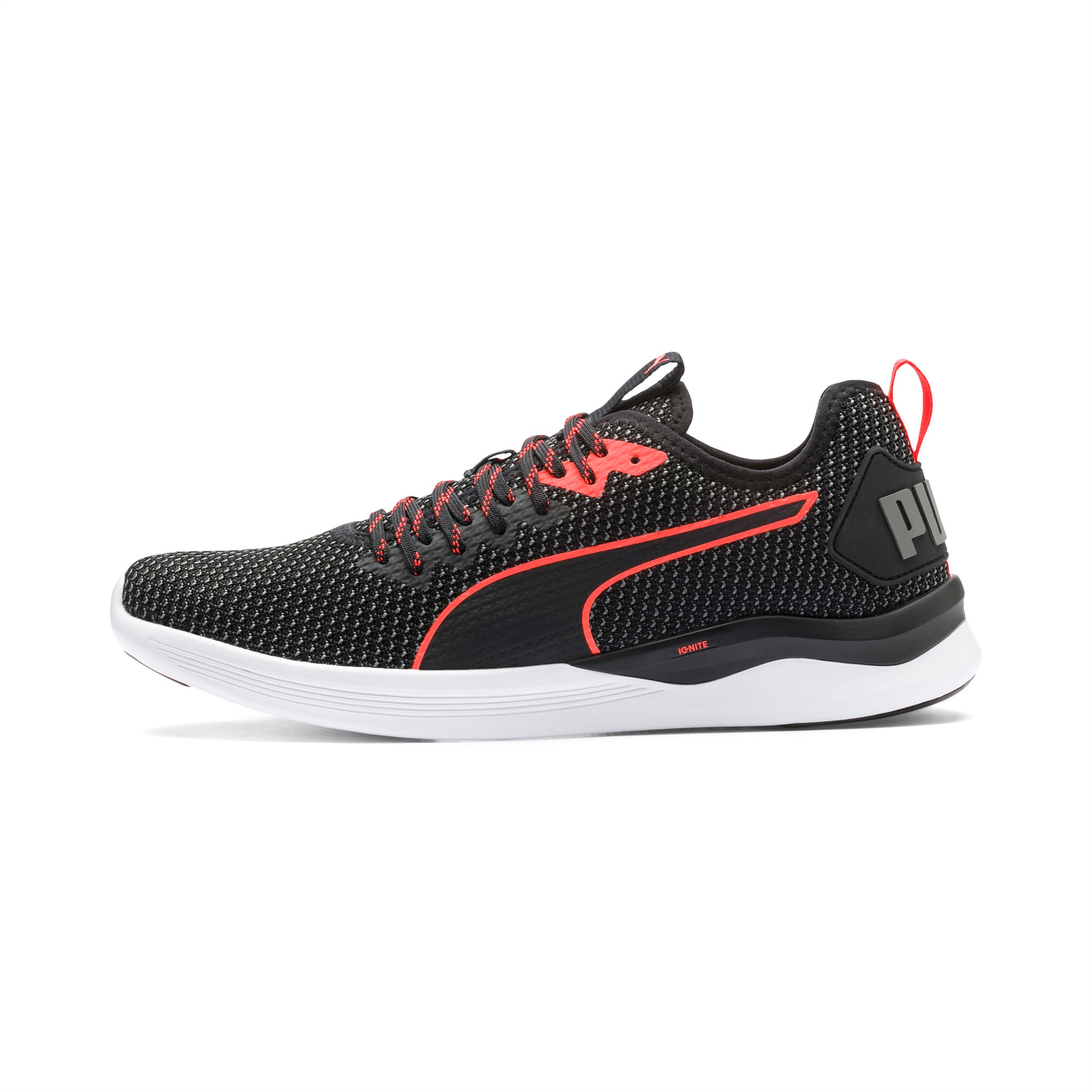 puma flash black & red running shoes