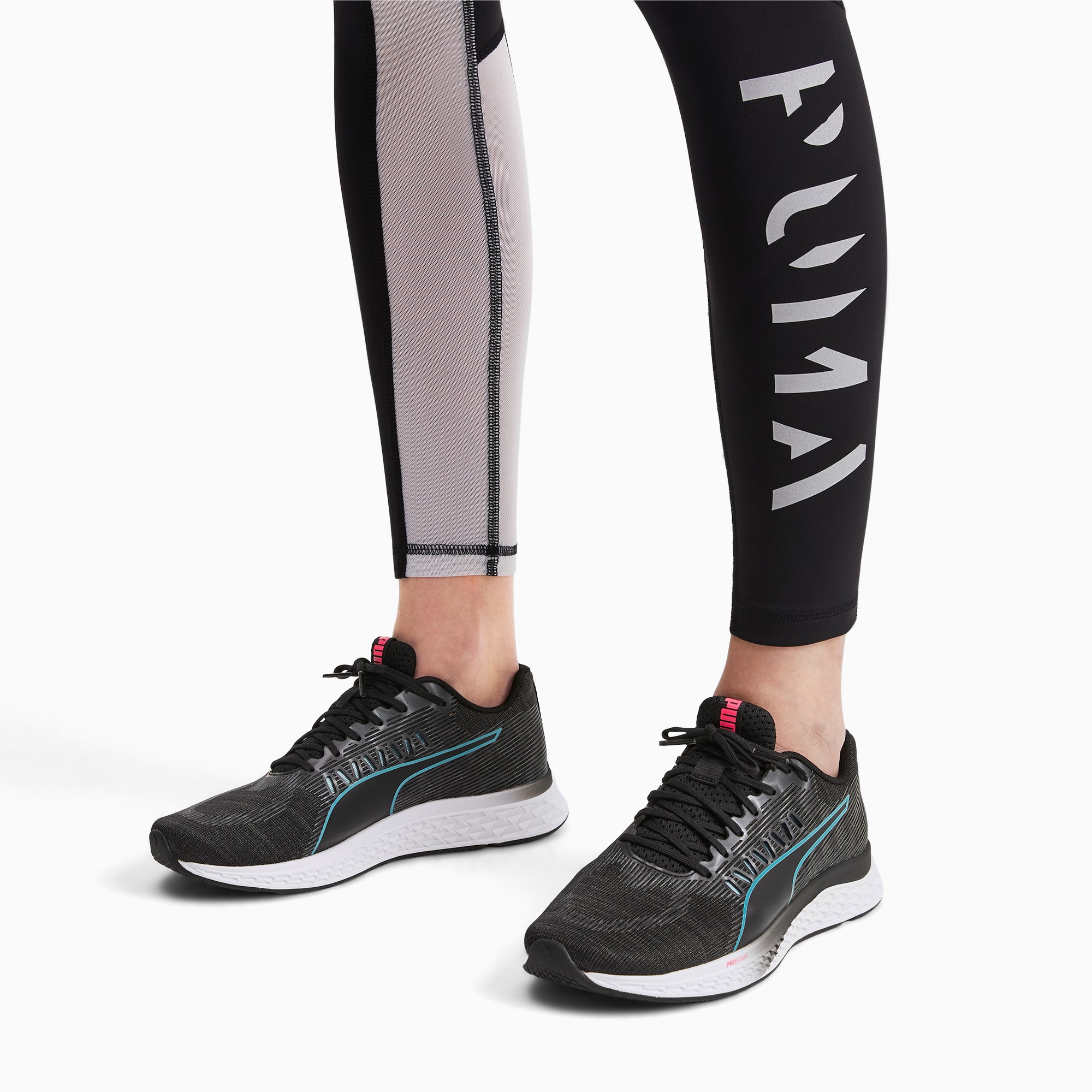 SPEED SUTAMINA Women's Running Shoes | Black-Milky Blue-Pink Alert | PUMA  Do You | PUMA