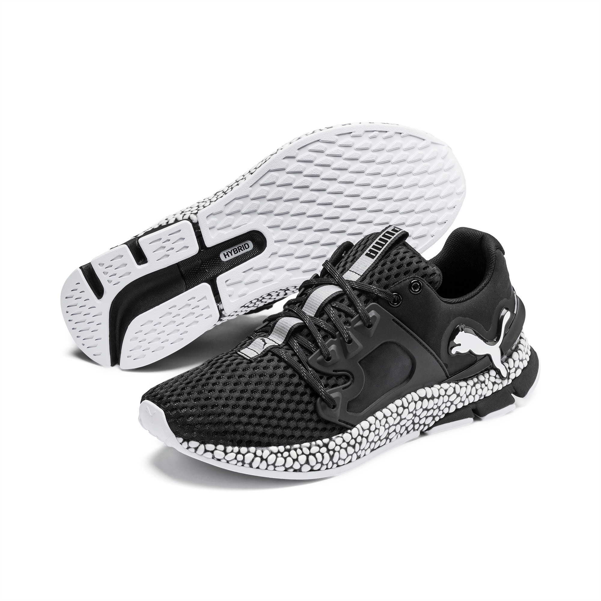 puma men black running shoes