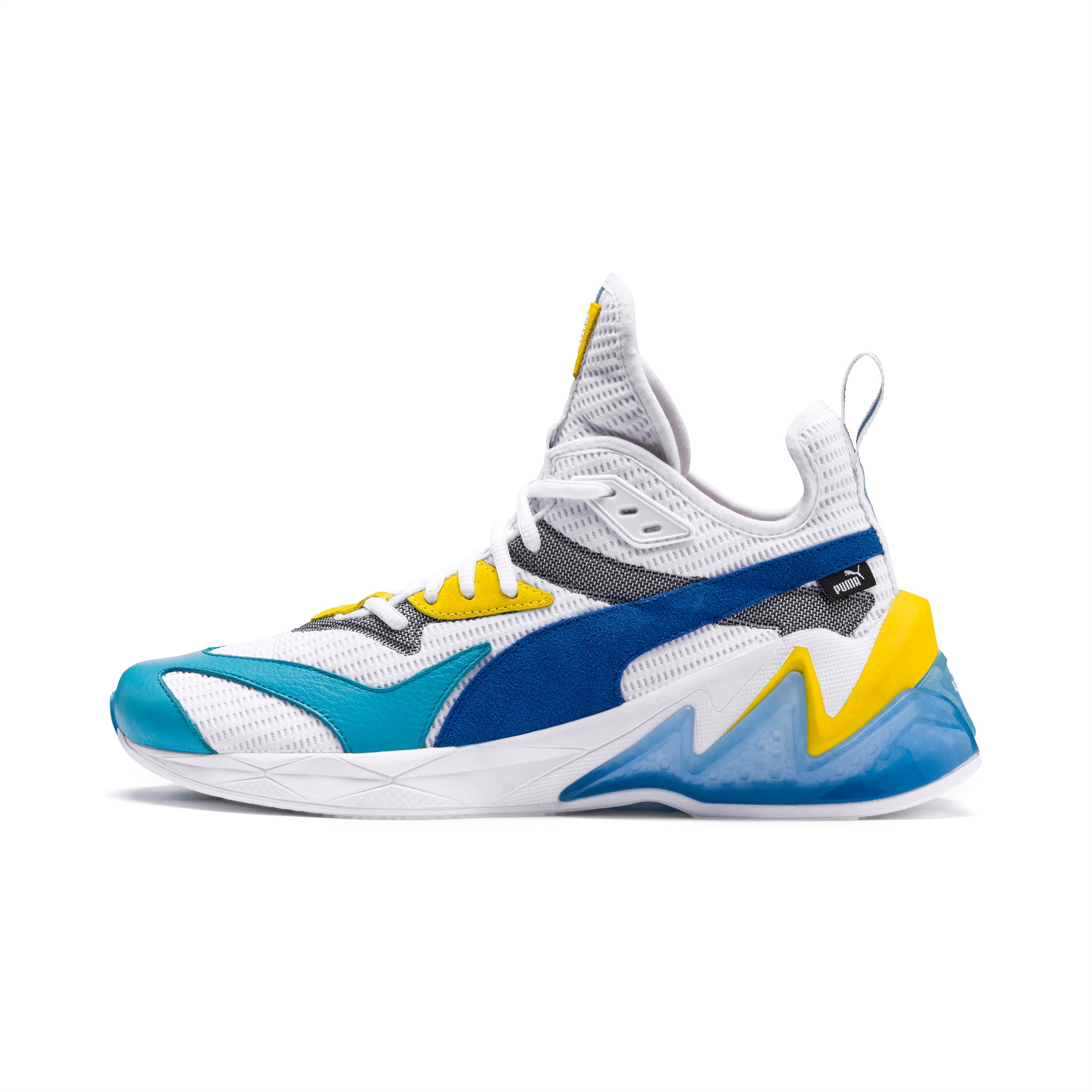 puma shoes blue white