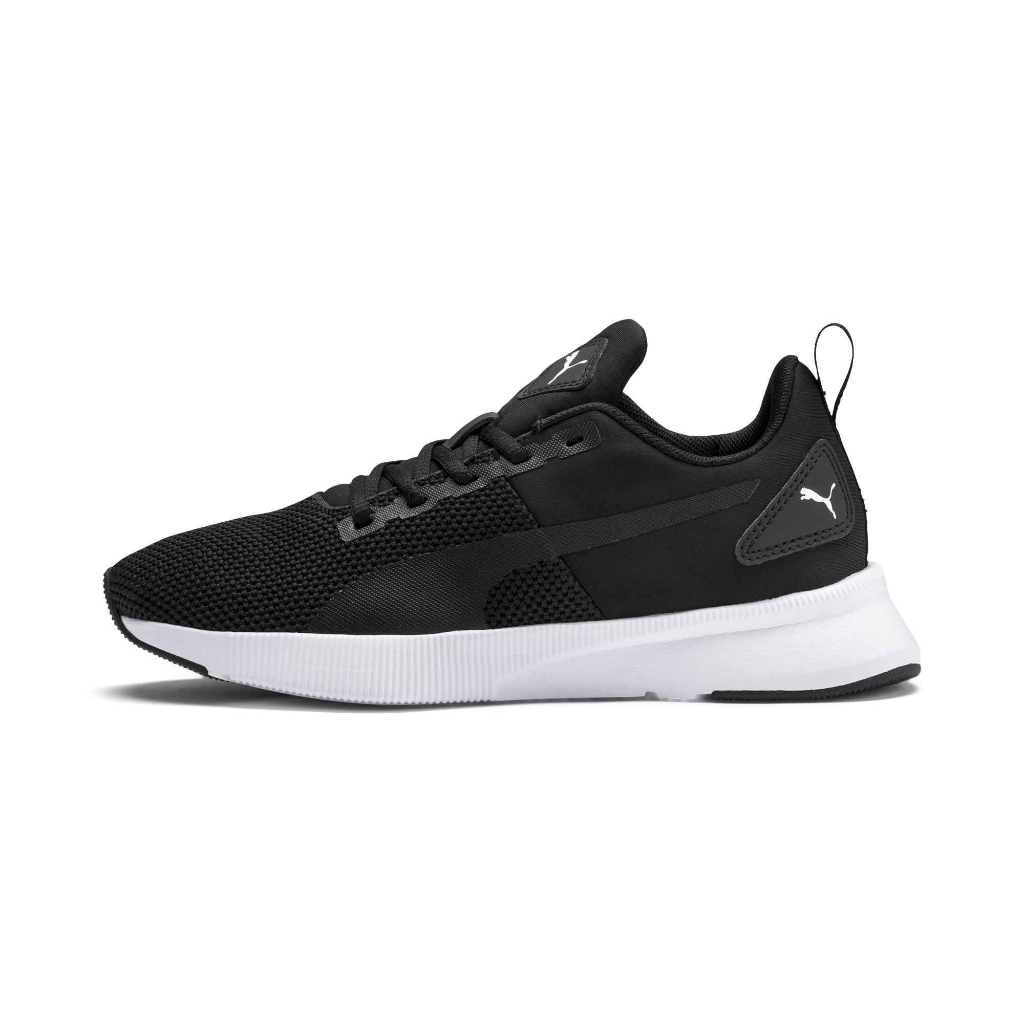 Flyer Runner Youth Trainers, Puma Black-Puma White, large-SEA