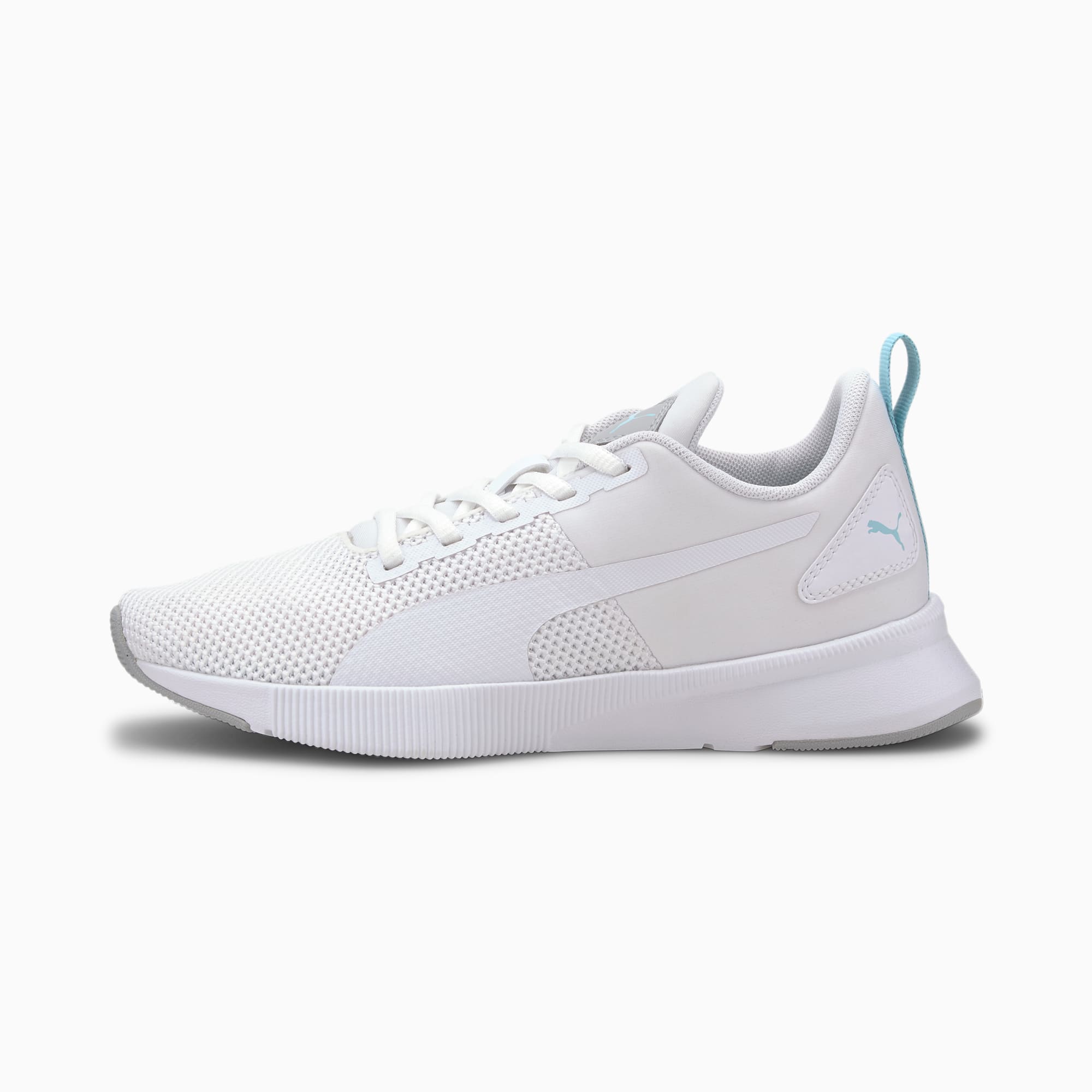 Flyer Runner Youth Trainers, Puma White-High Rise-Gulf Stream-Puma Black, large
