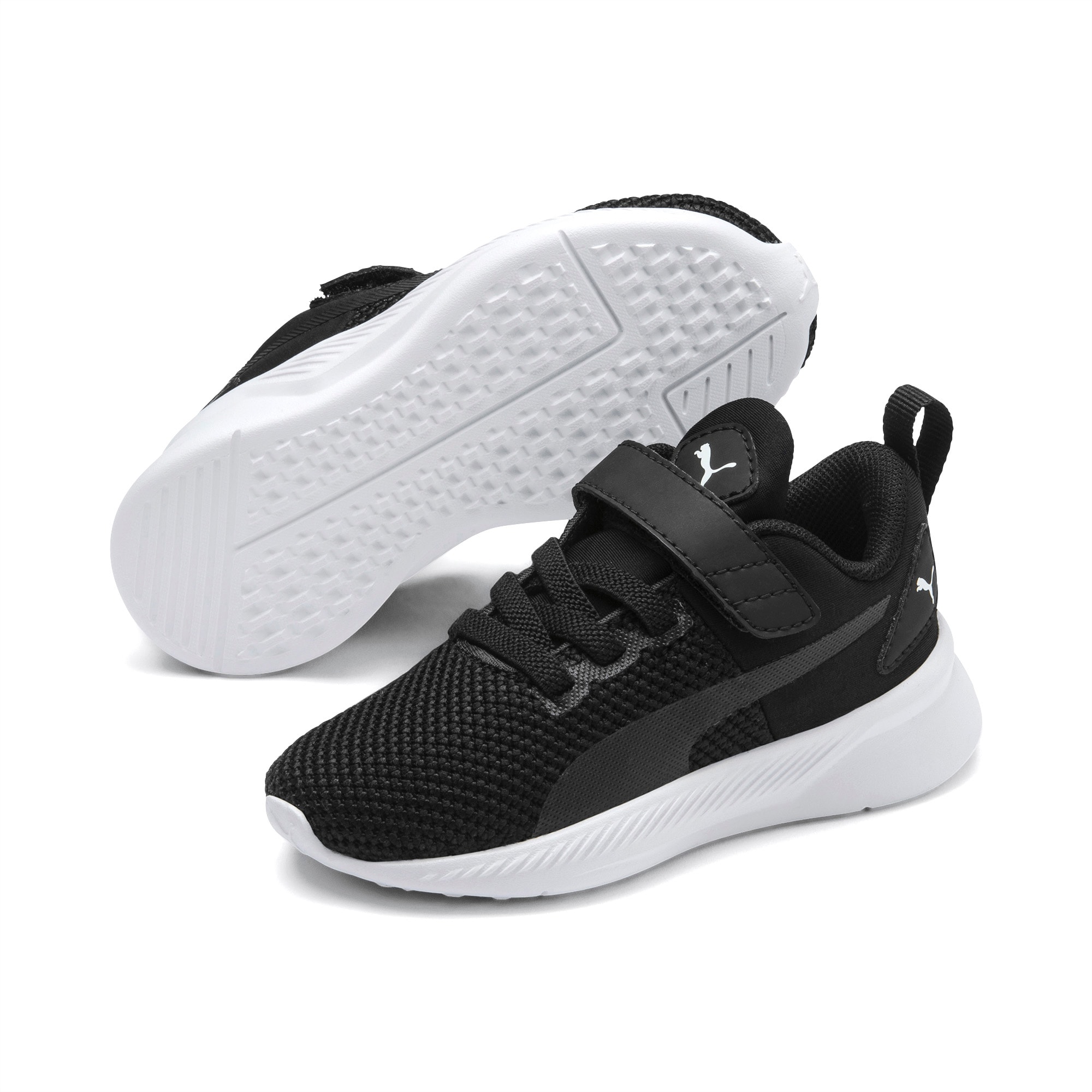 Flyer Runner Babies' Trainers, Puma Black-Puma White, large