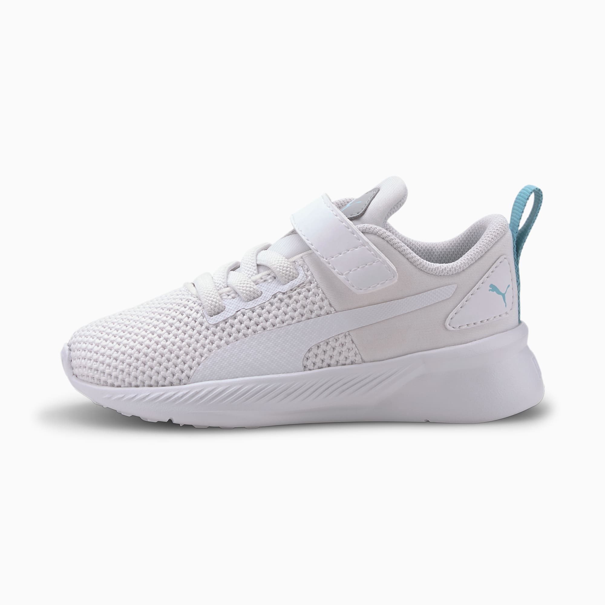 Flyer Runner Babies' Trainers, Puma White-High Rise-Gulf Stream-Puma Black, large-SEA