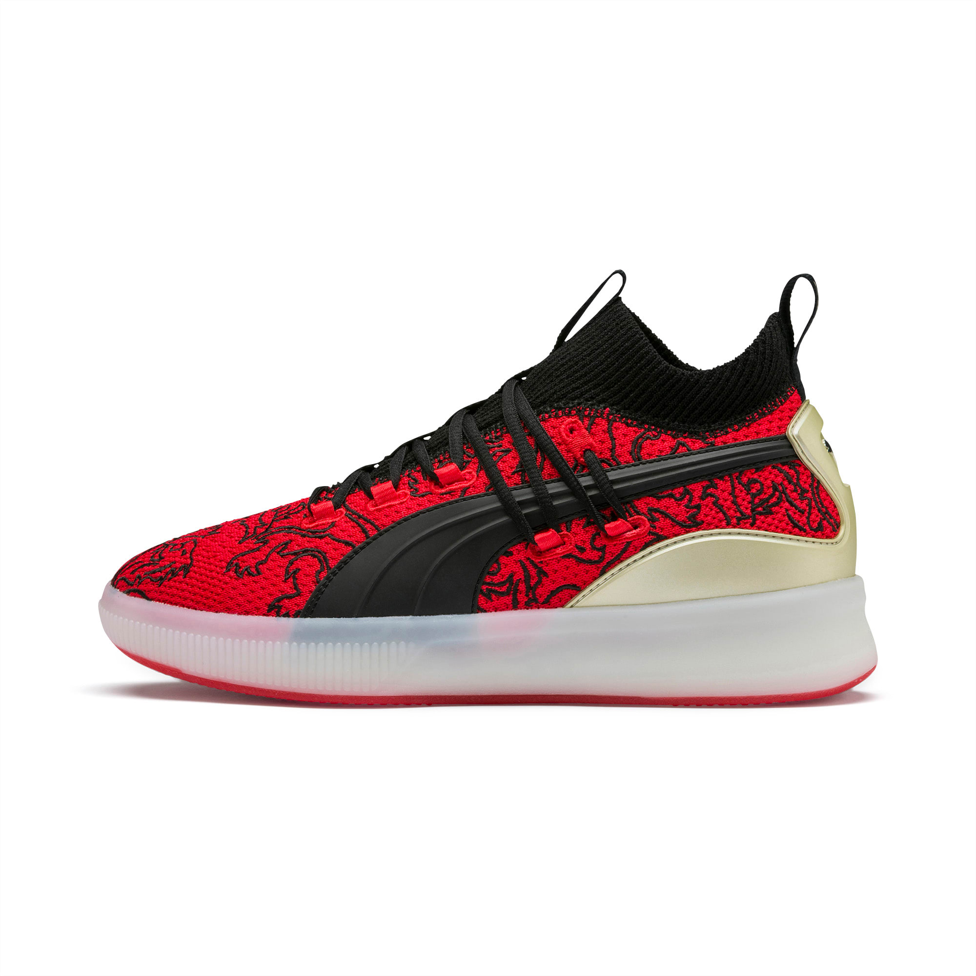 puma clyde court red black