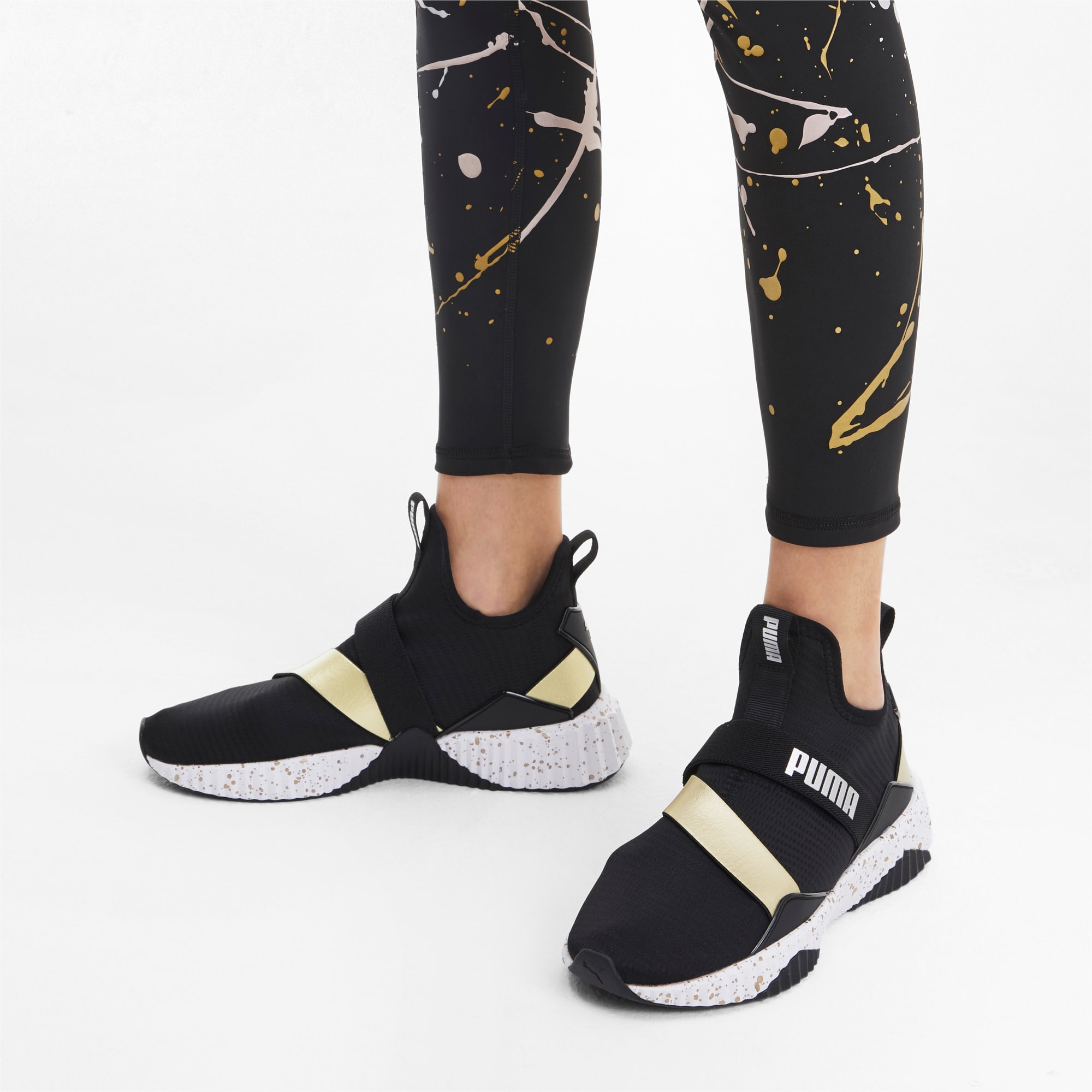 puma defy mid glossy