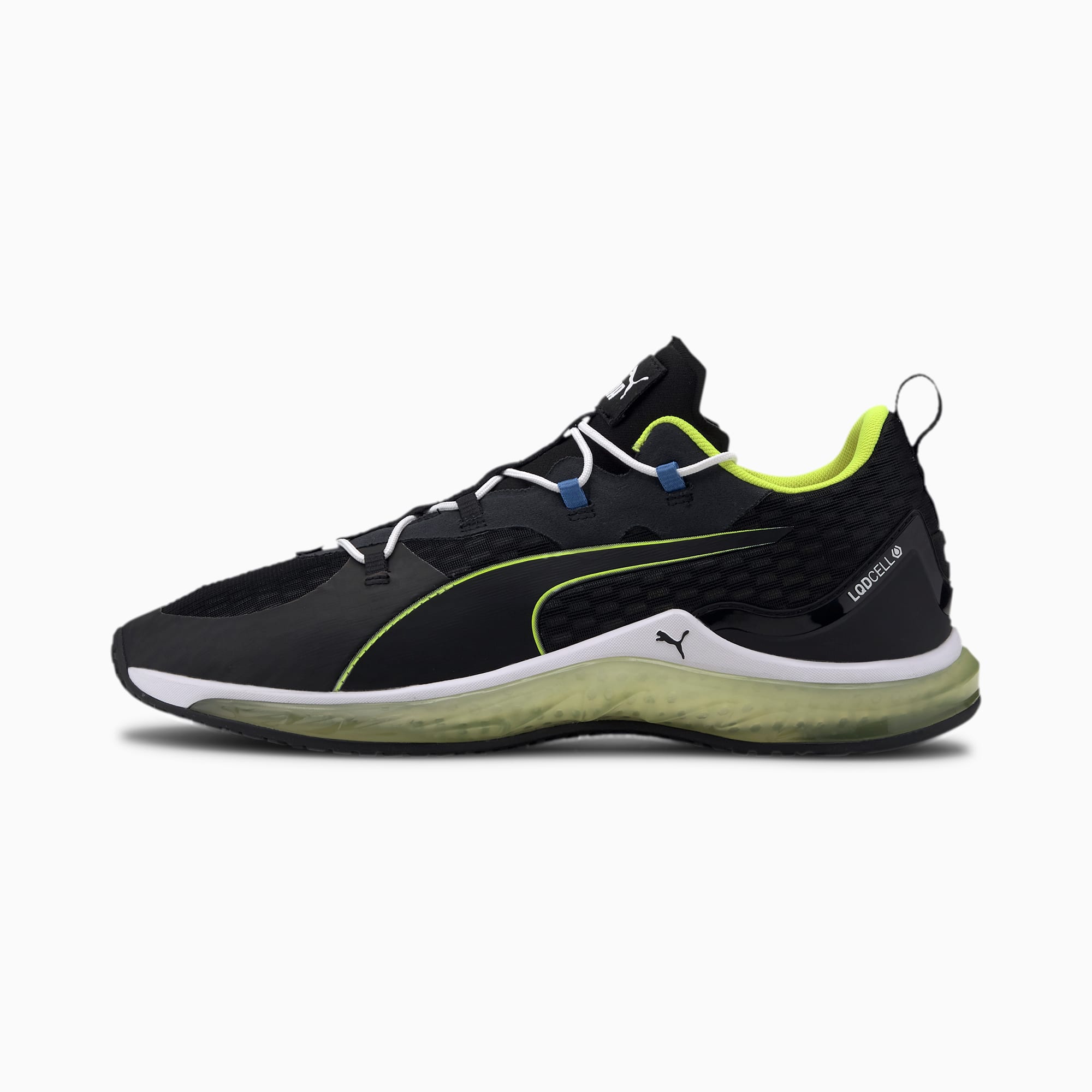 puma black yellow shoes