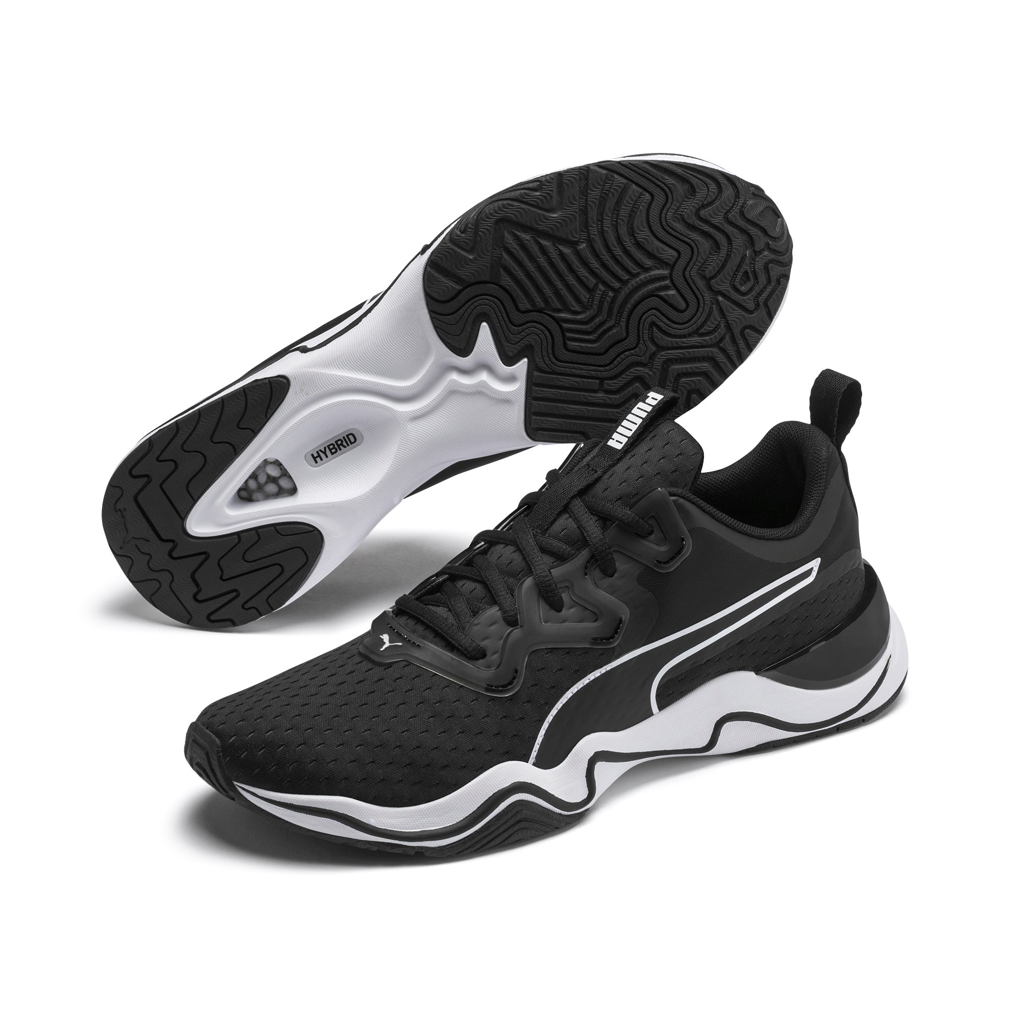 puma full black sports shoes