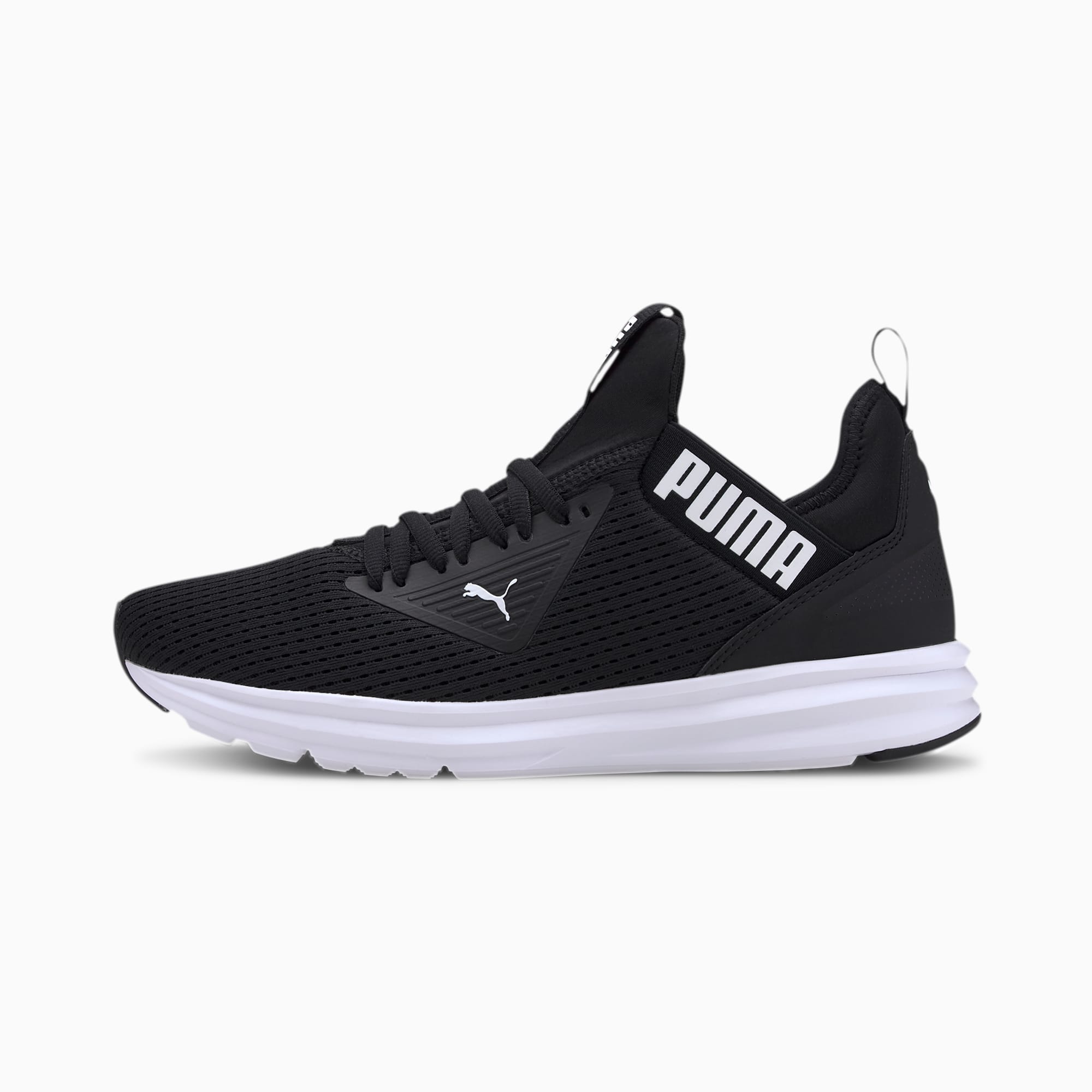 black puma gym shoes