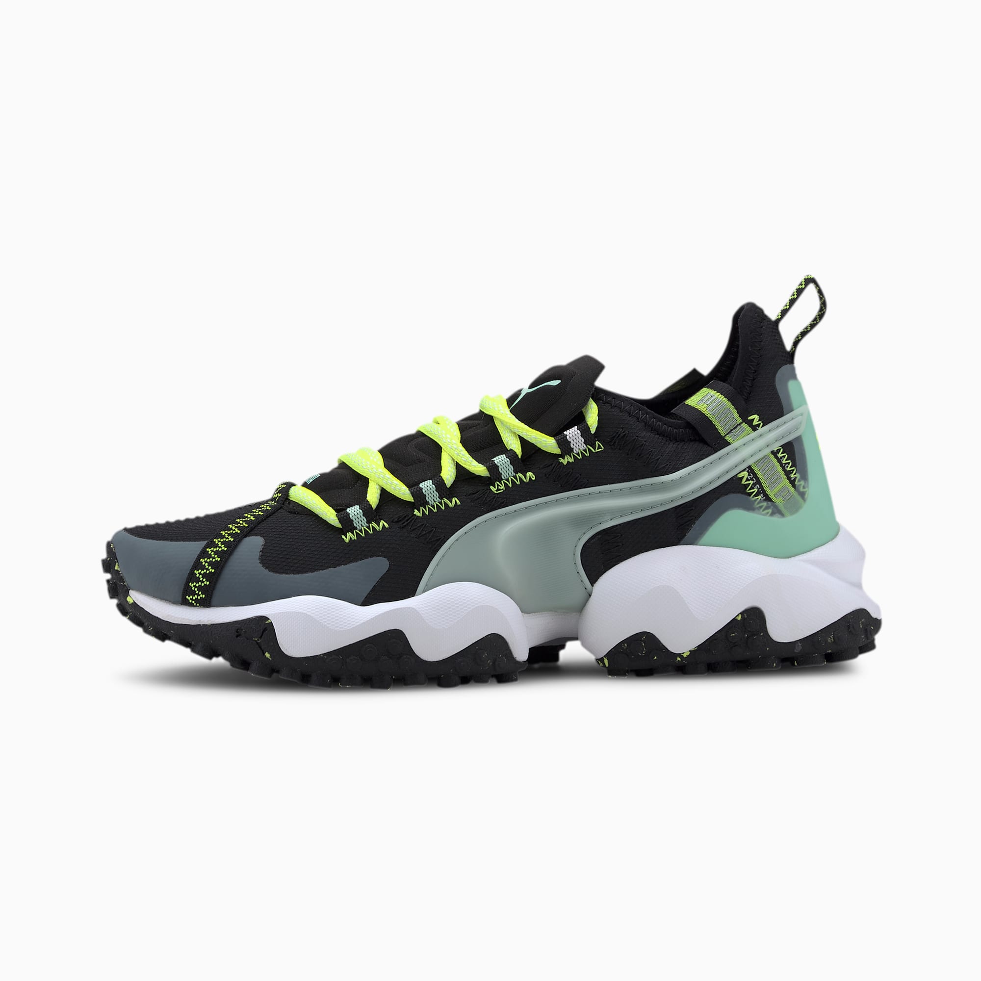 green puma tennis shoes