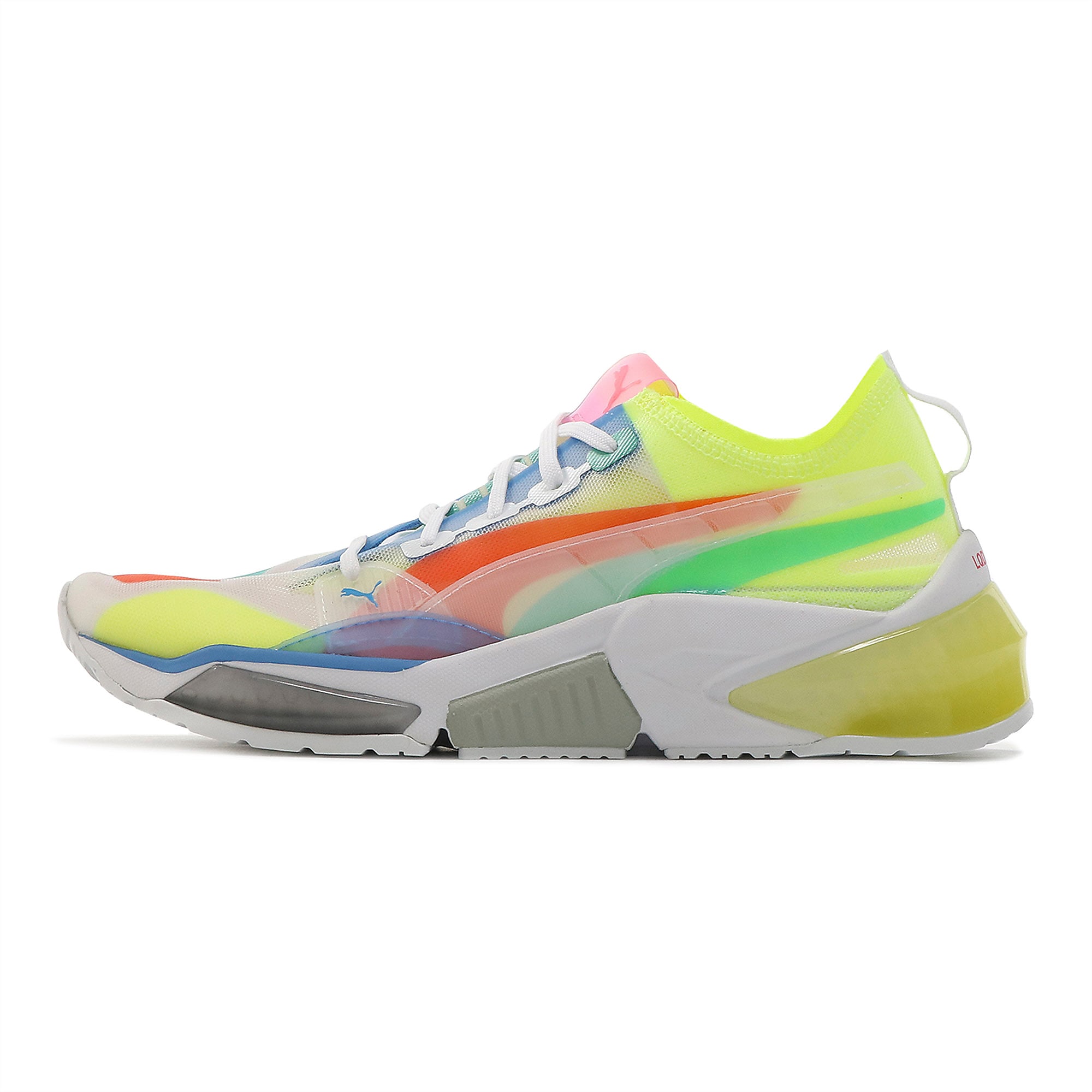 multi coloured puma trainers