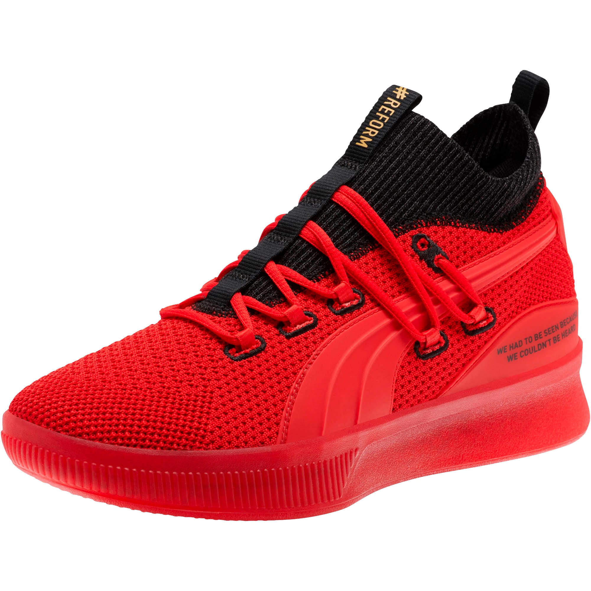 all red puma shoes