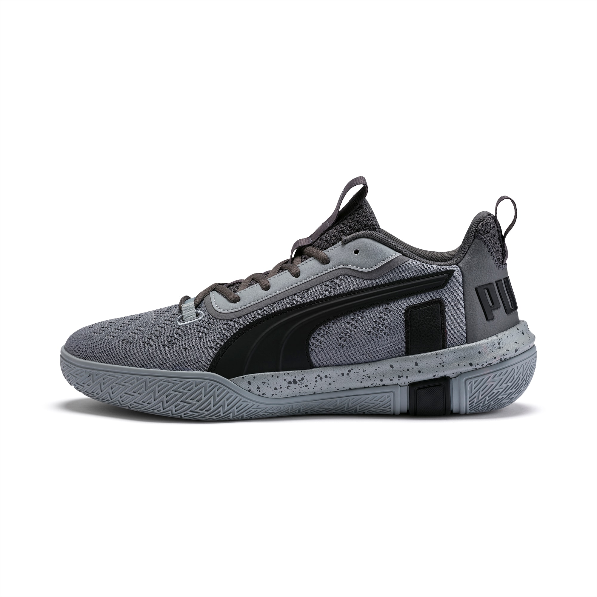 Legacy Low Basketball Shoes, Puma Black-Quarry, large-SEA