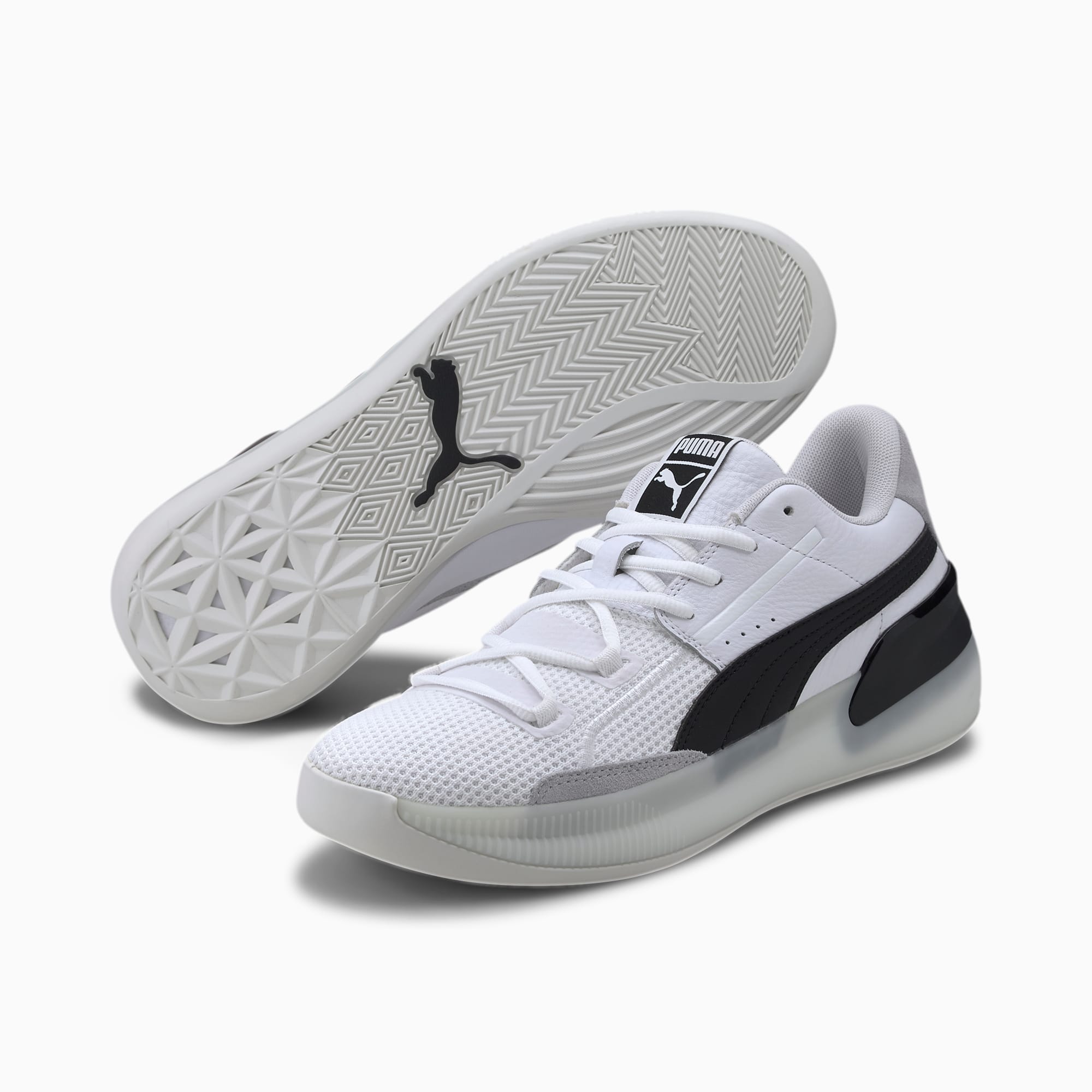 black and white puma basketball shoes