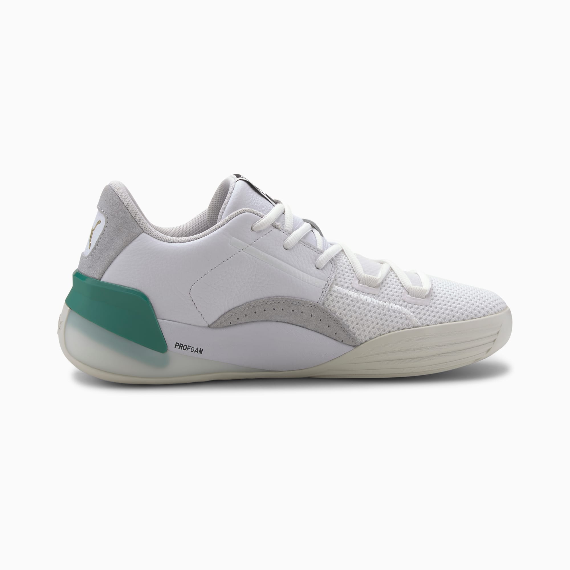 Clyde Hardwood Basketball Shoes Puma White Power Green PUMA Shop All Puma PUMA