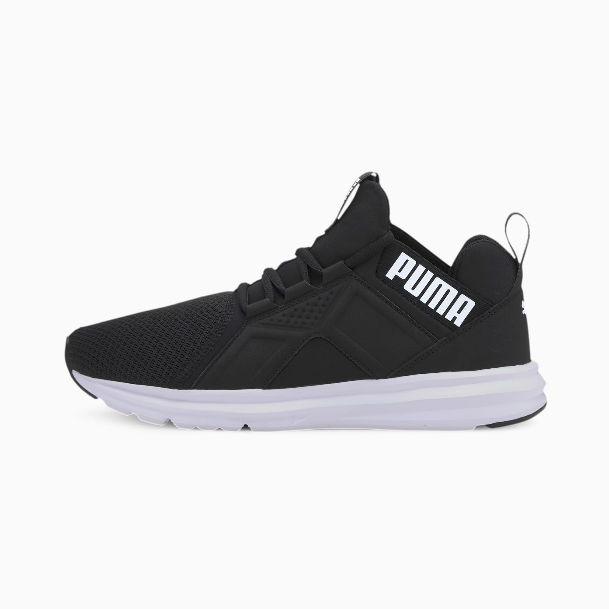 Black mesh puma shoes