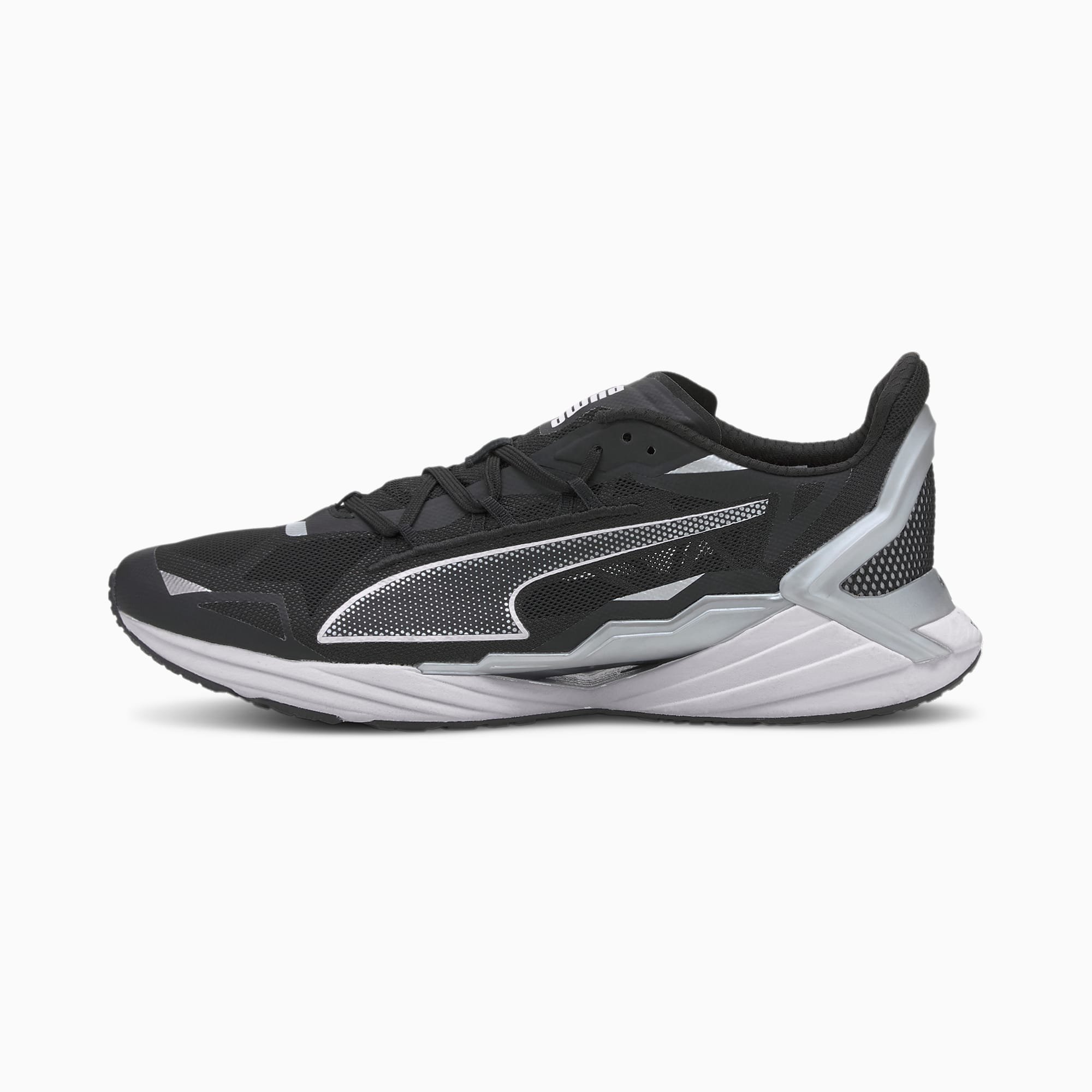 puma black silver shoes