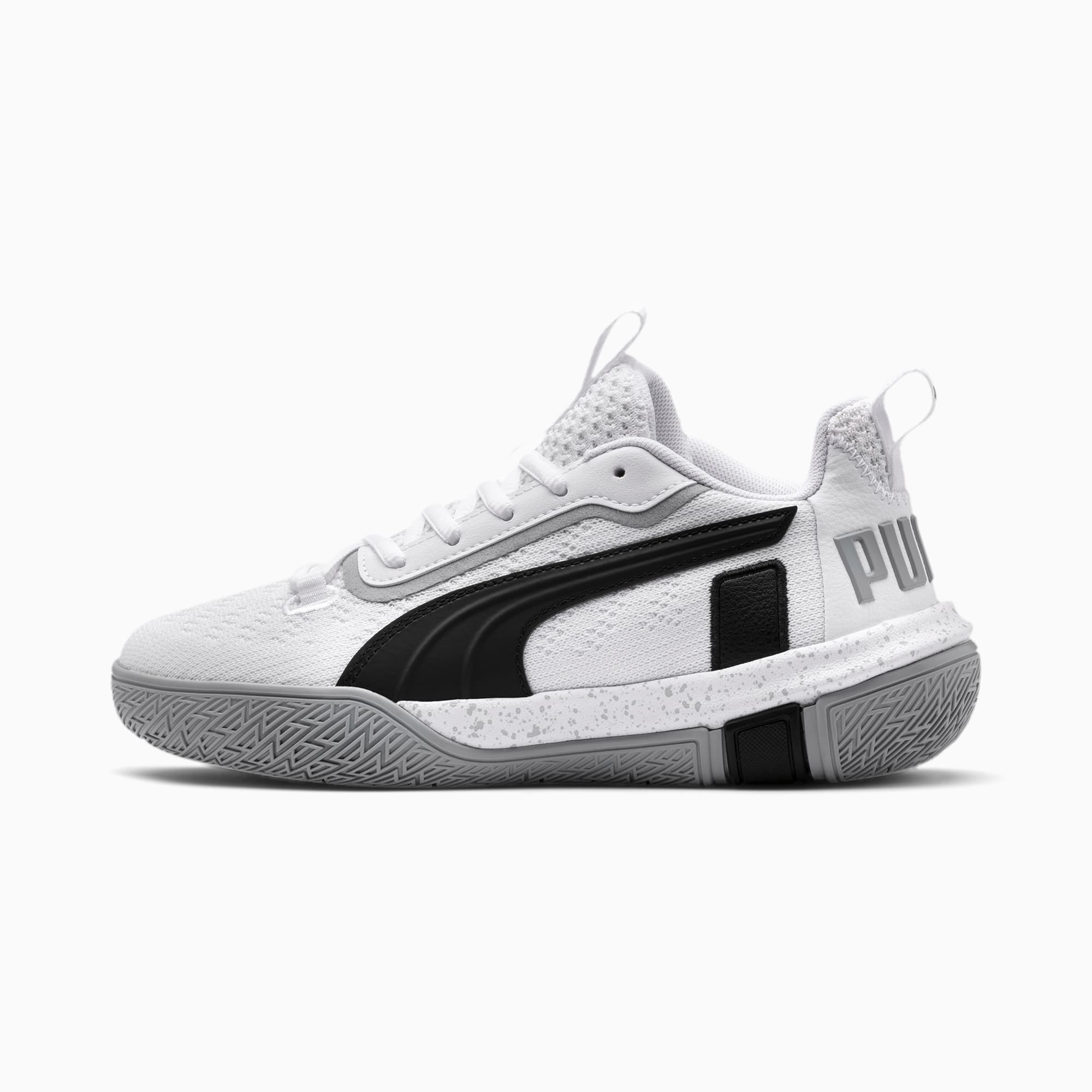 black and white puma basketball shoes