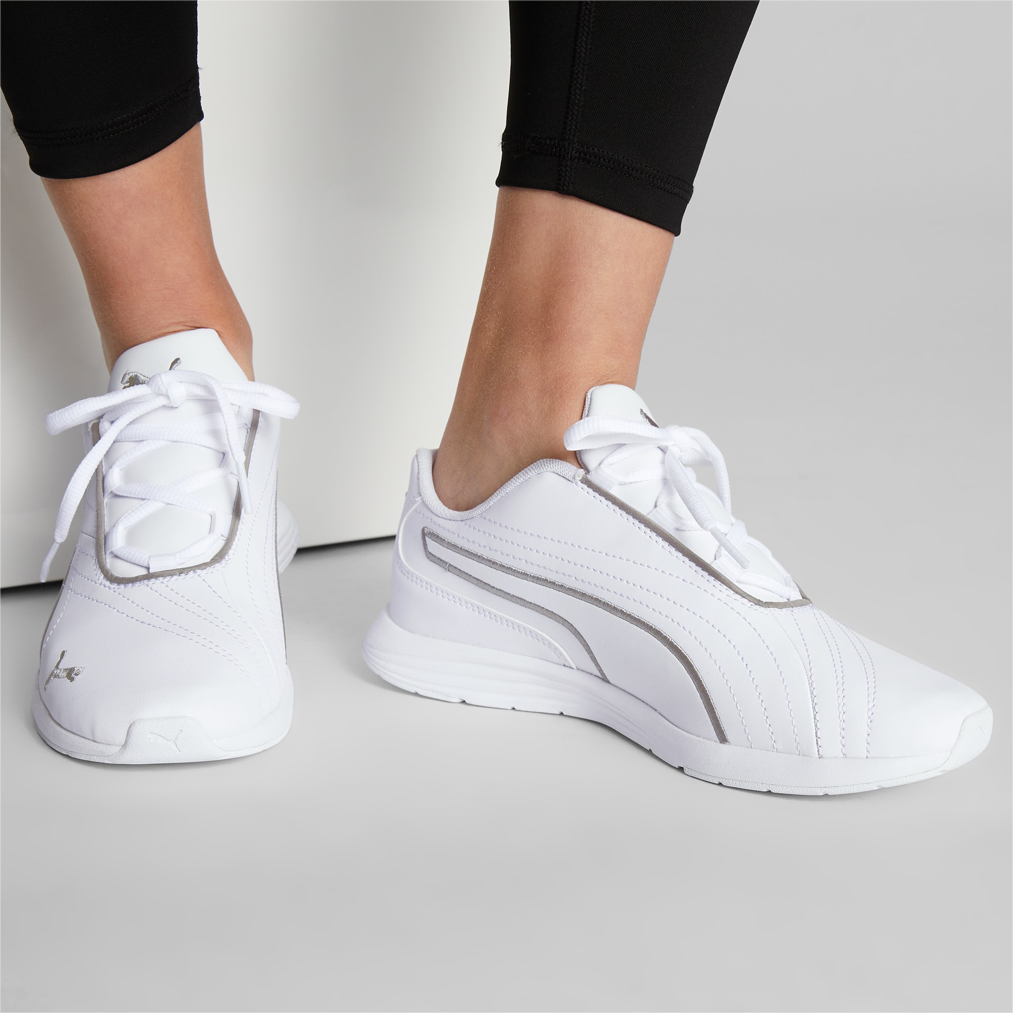 Puma Ella Lace-Up Wns White Silver Women LifeStyle Casual Shoes 193919-01