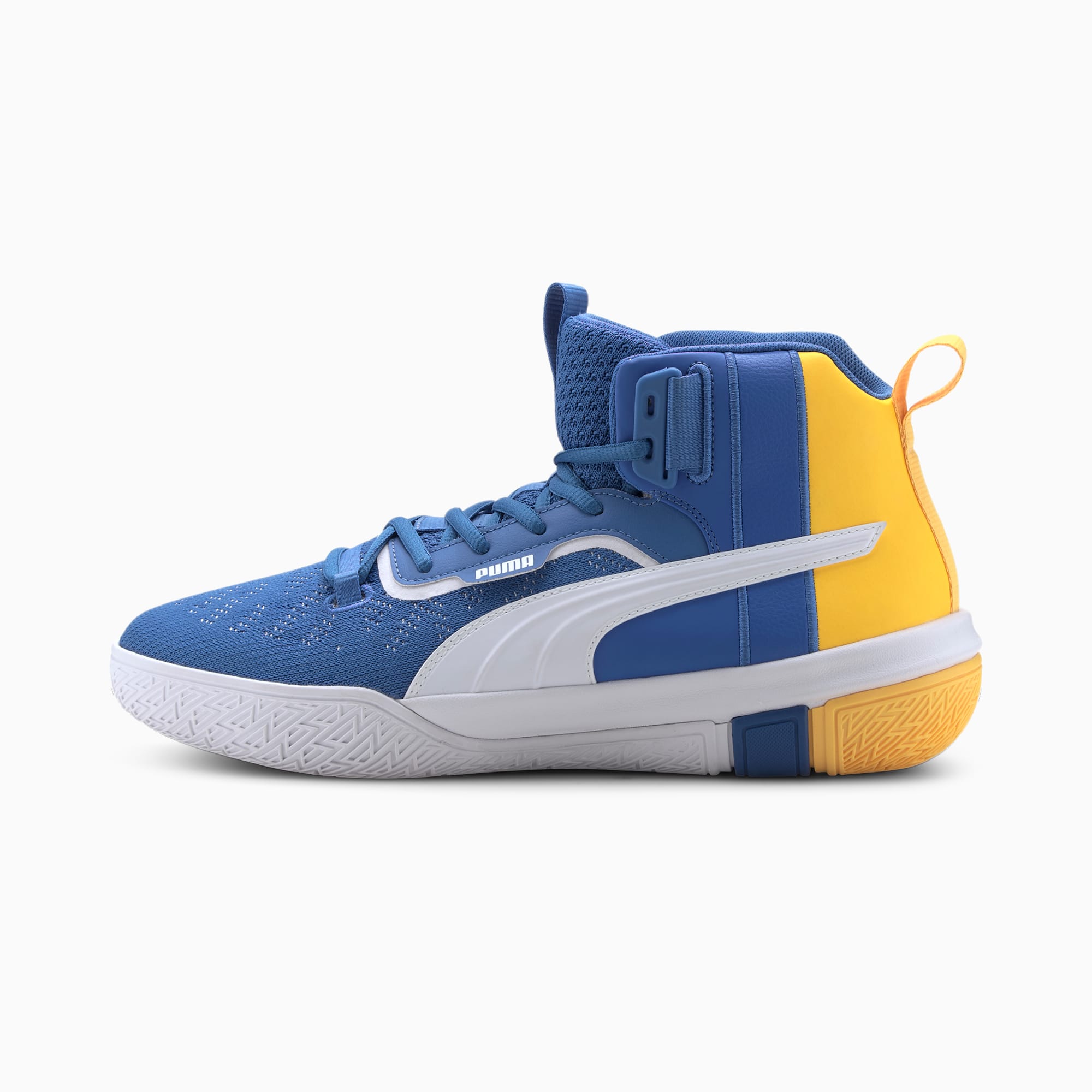 blue yellow basketball shoes