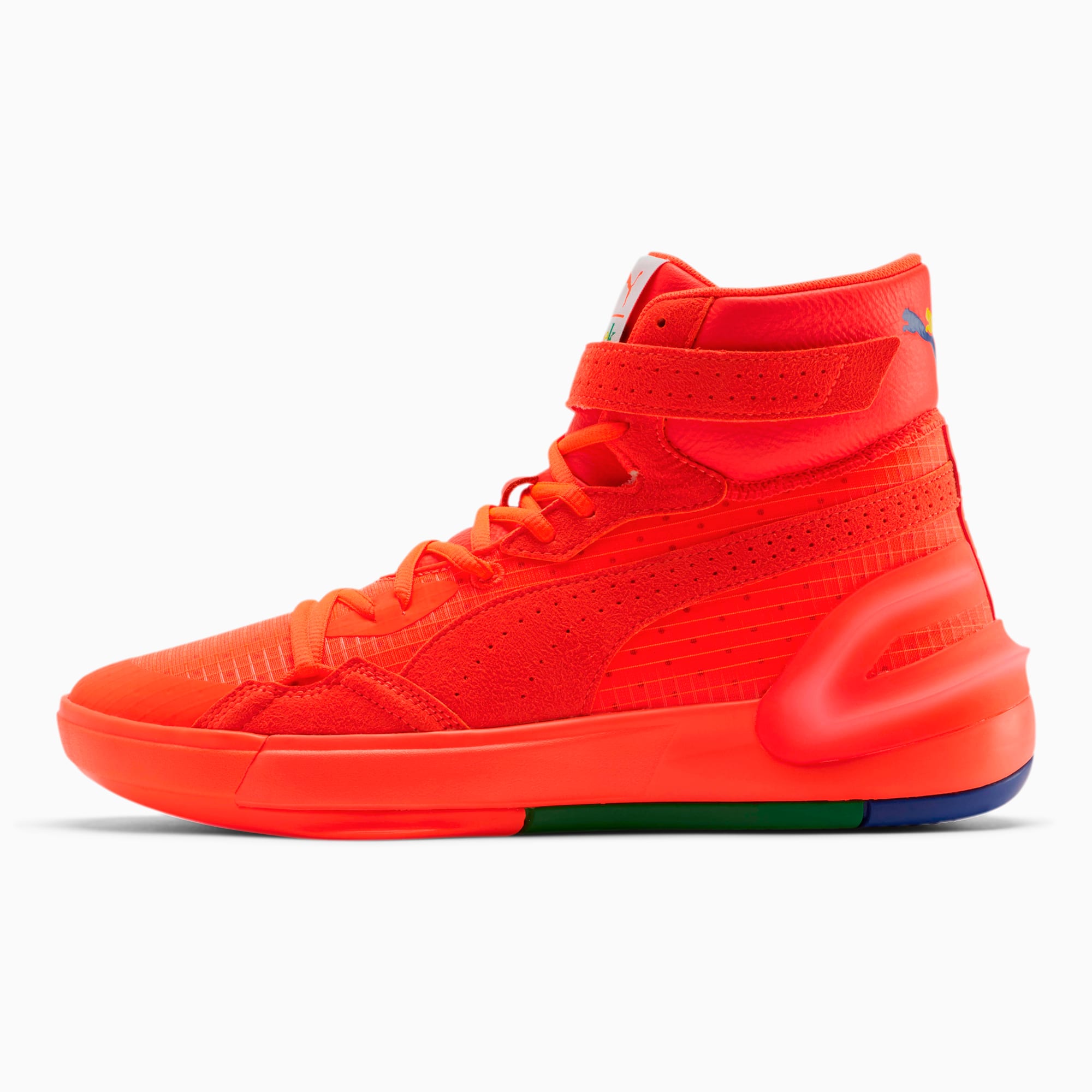 puma orange basketball shoes