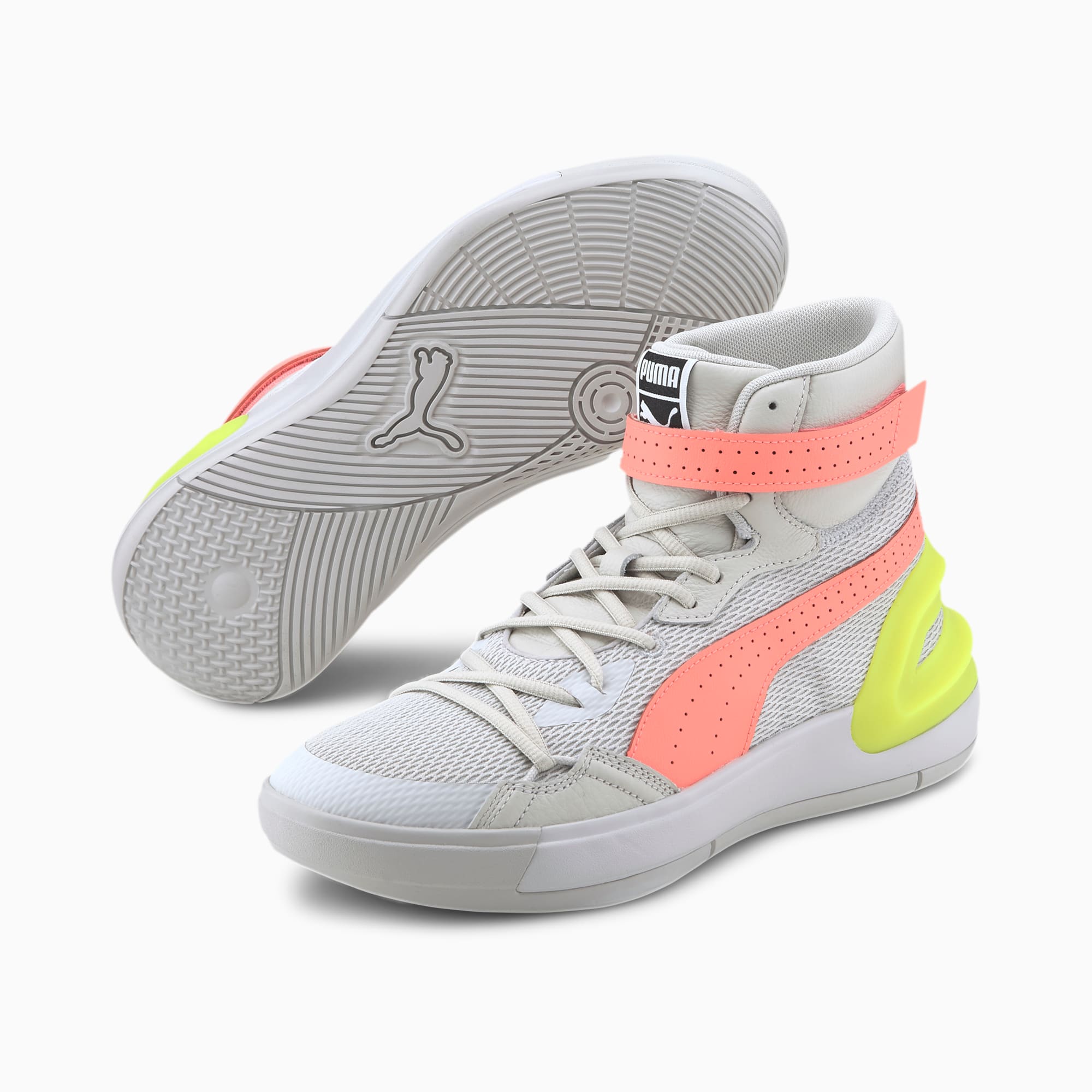 Sky Modern Basketball Shoes Glacier Gray Fizzy Yellow Puma Sky