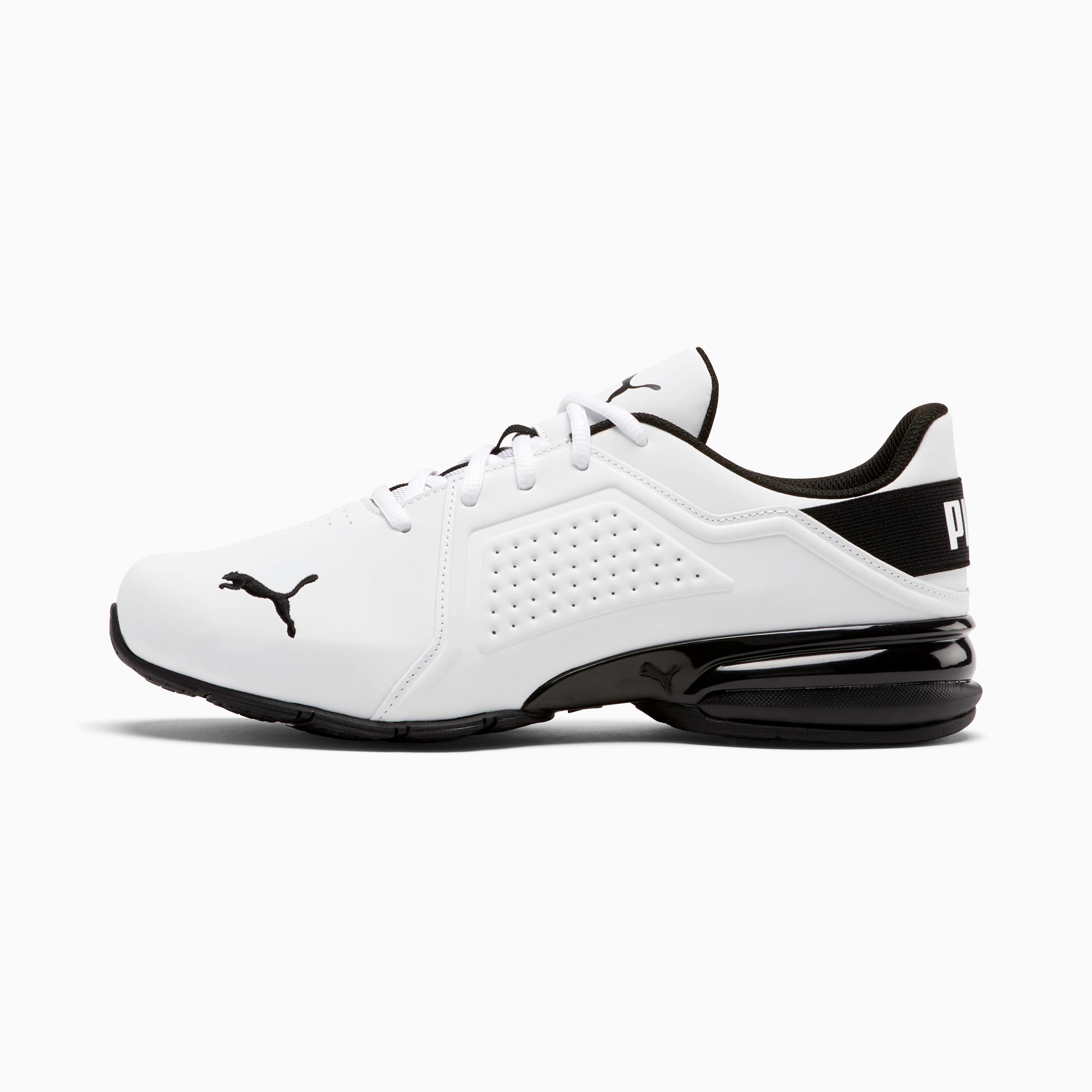 puma viz runner black and white