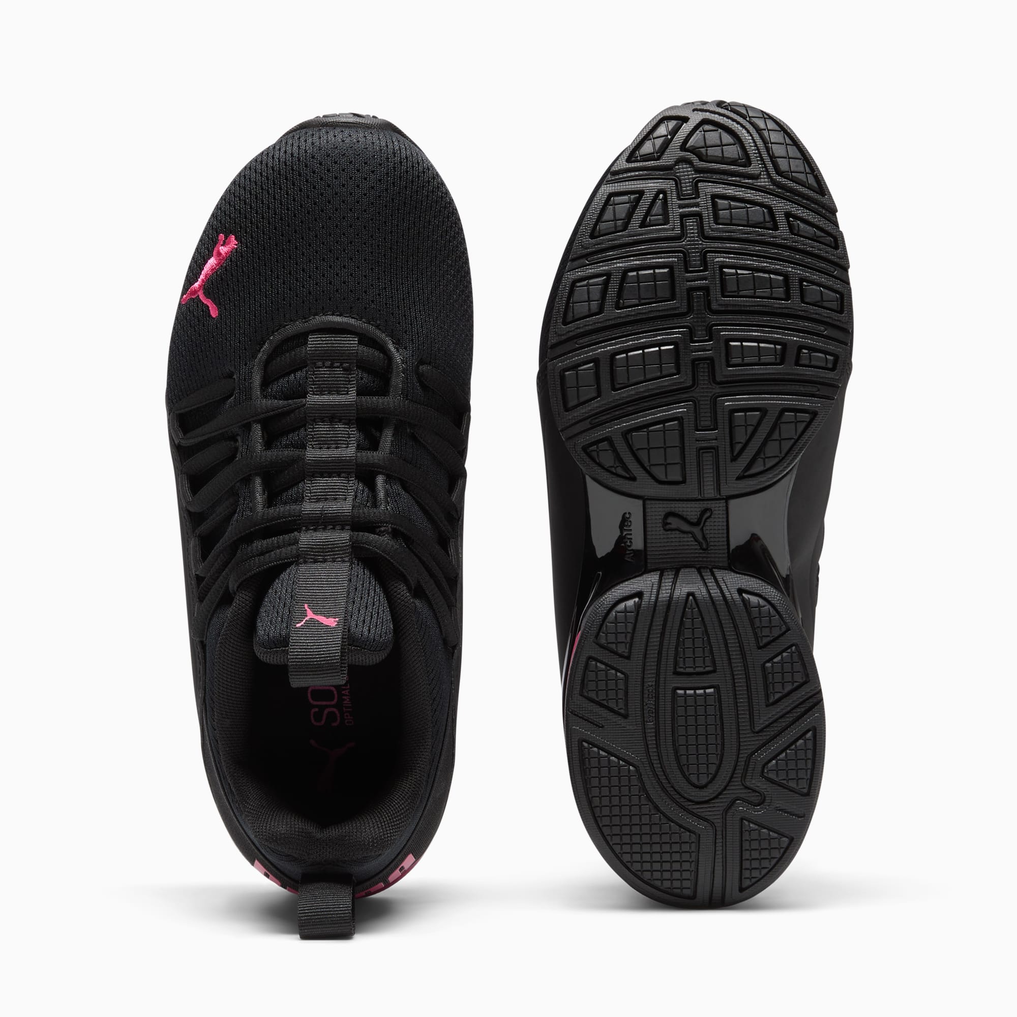 Axelion Mesh Shoes Youth 8 16 years PUMA Black Garnet Rose PUMA Kids PUMA