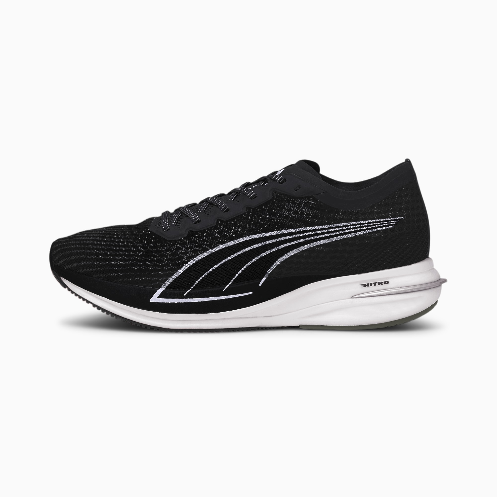 Deviate NITRO™ Men's Running Shoes, Puma Black-Puma Silver, large-SEA