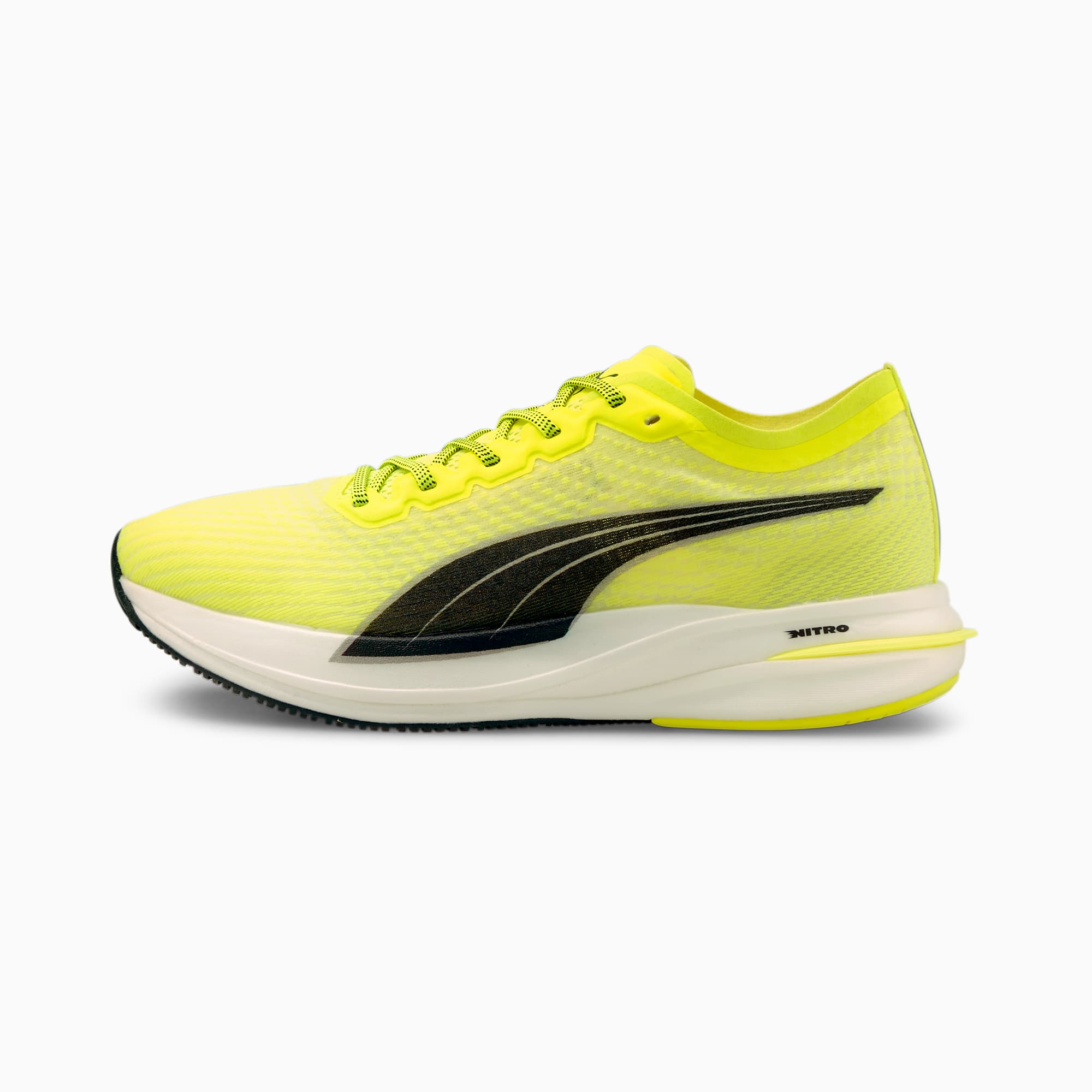 Puma公式 ディヴィエイト ニトロ ランニング シューズ メンズ Yellow Alert Puma Black プーマ Shoes プーマ