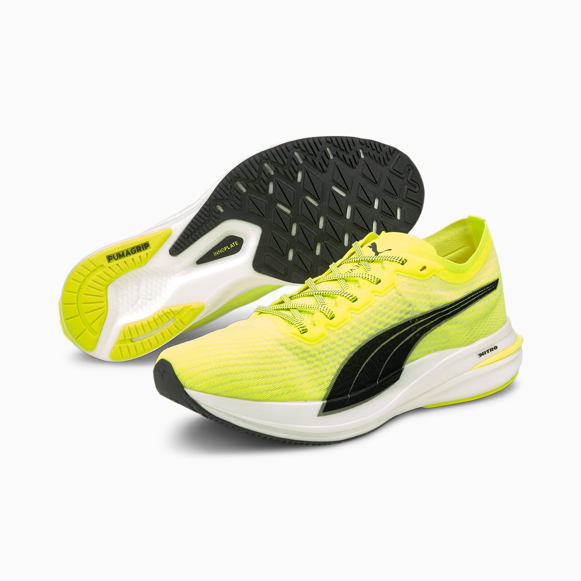 Deviate Nitro Women's Running Shoes, Yellow Alert-Puma Black, extralarge-IND