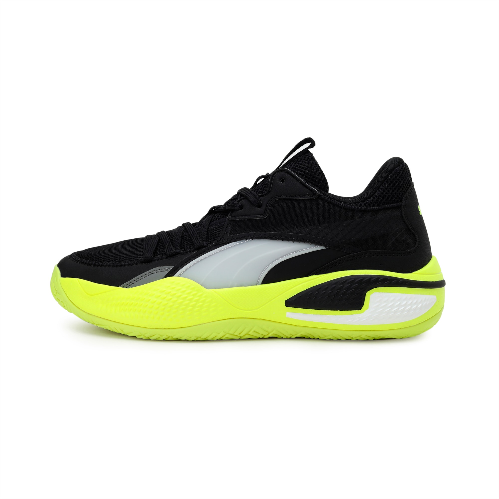 Yellow puma basketball shoes top