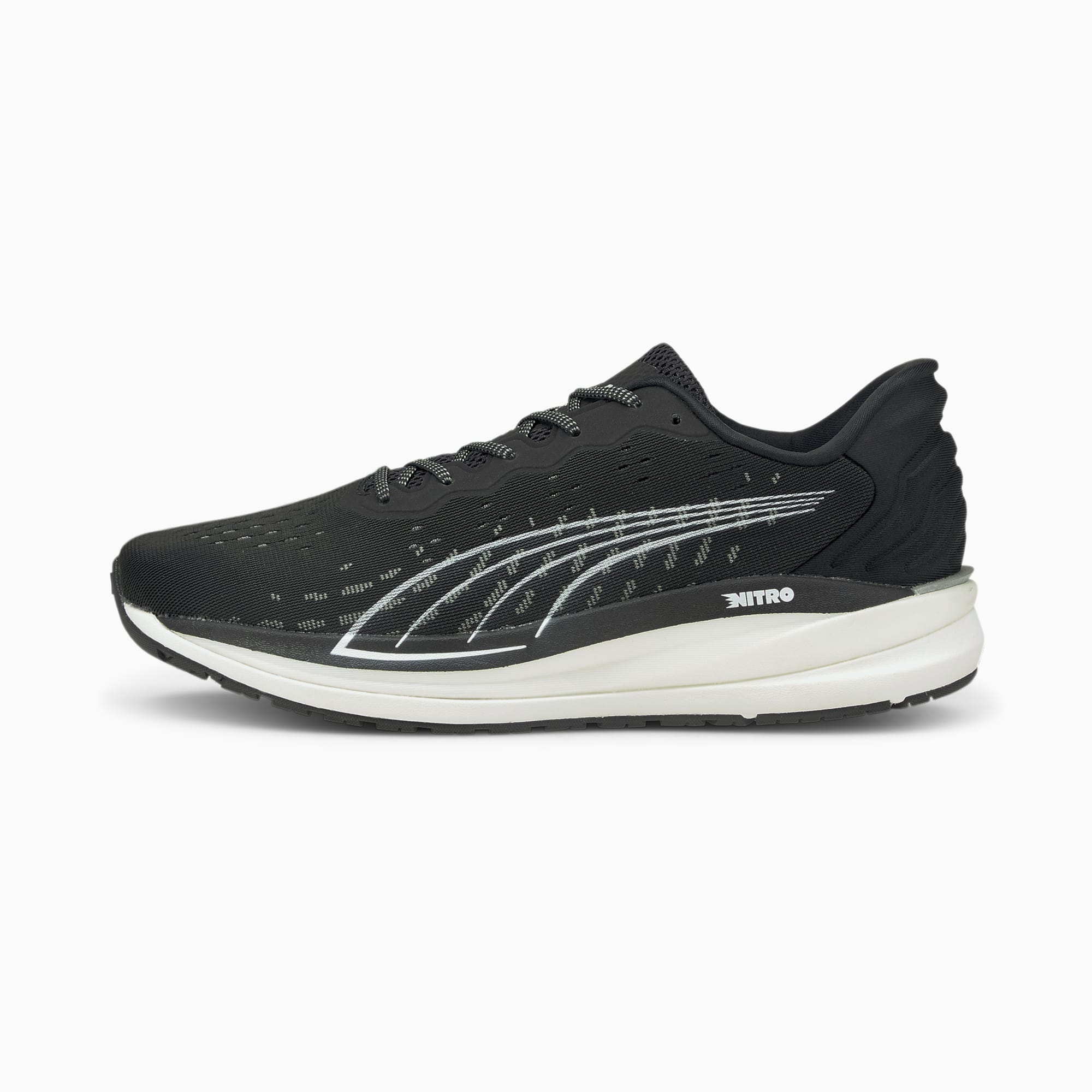 Magnify NITRO™ Men's Running Shoes, Puma Black-CASTLEROCK-Puma White, large-SEA