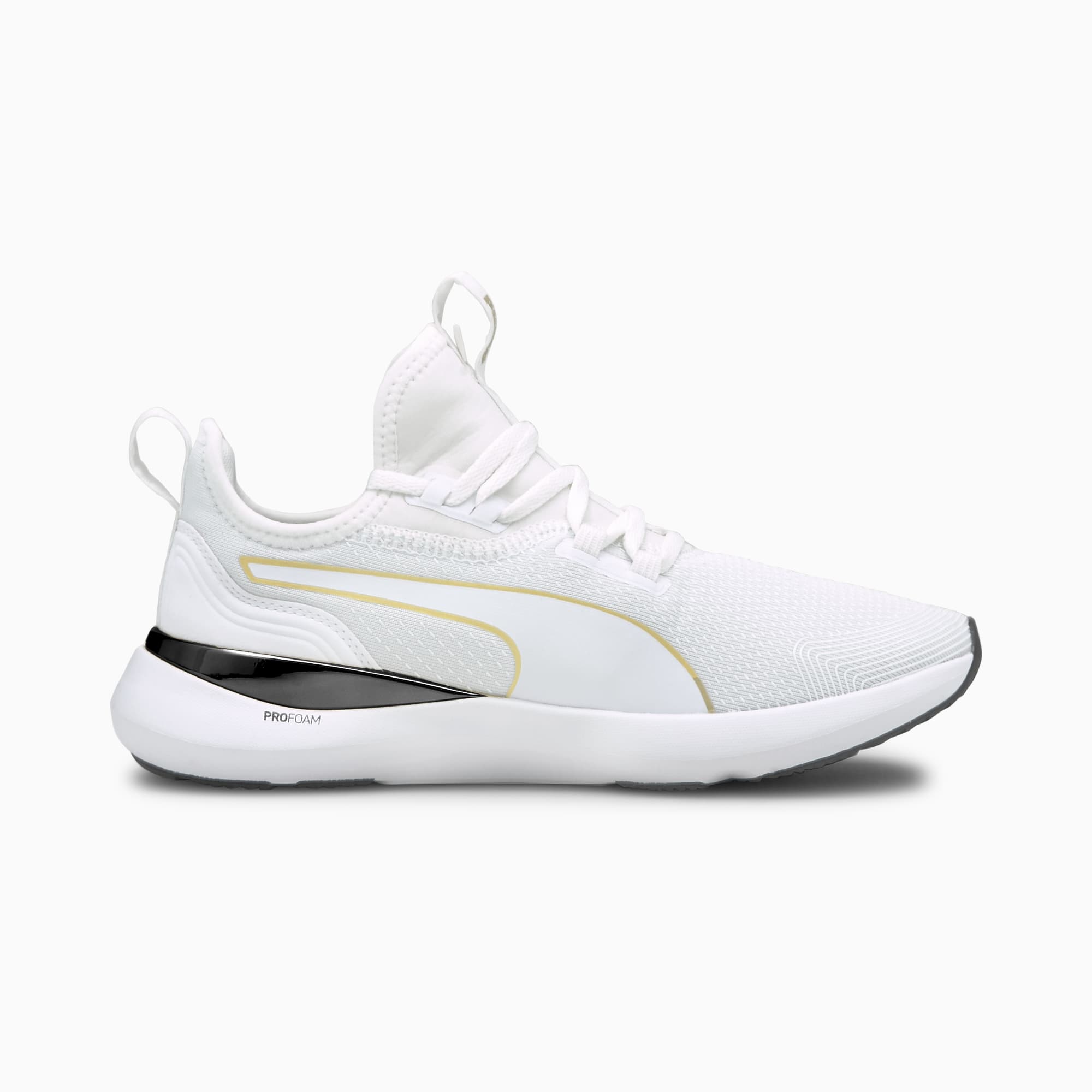 Puma fierce strap gold and white store