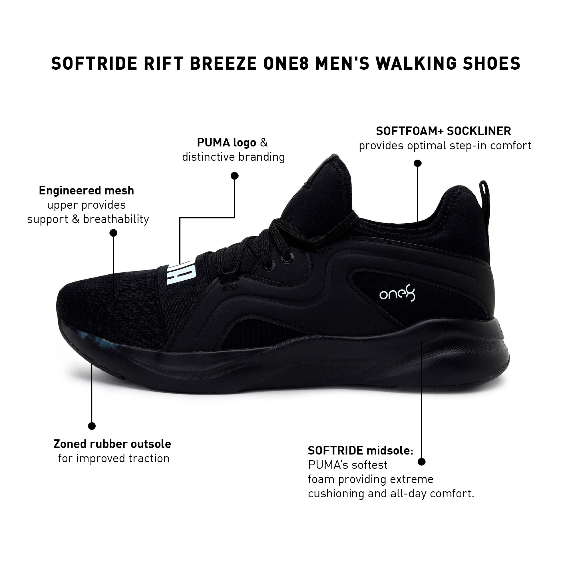 Puma one8 black shoes hotsell