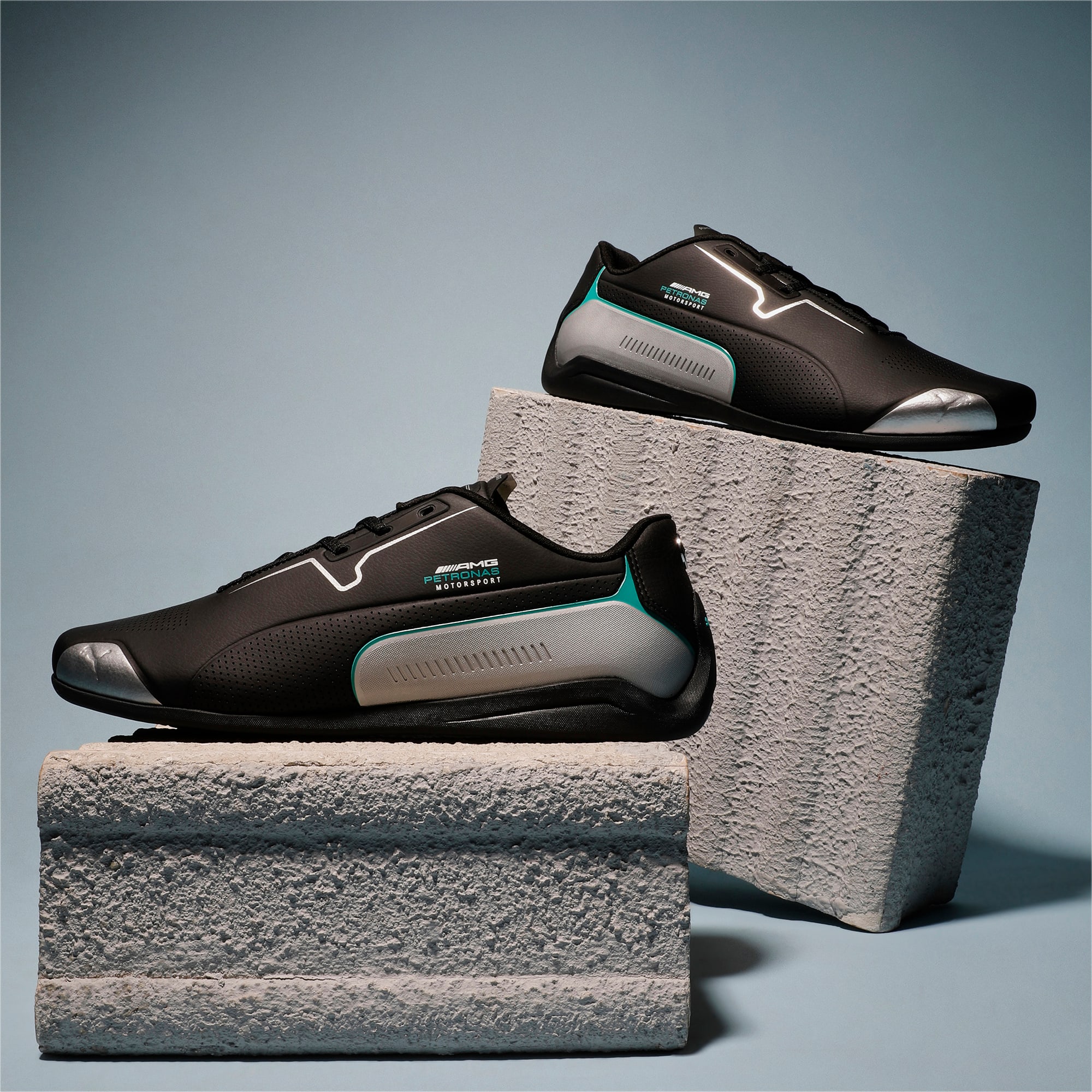 Mercedes Drift Cat 8 Shoes Puma Black Puma Silver Puma