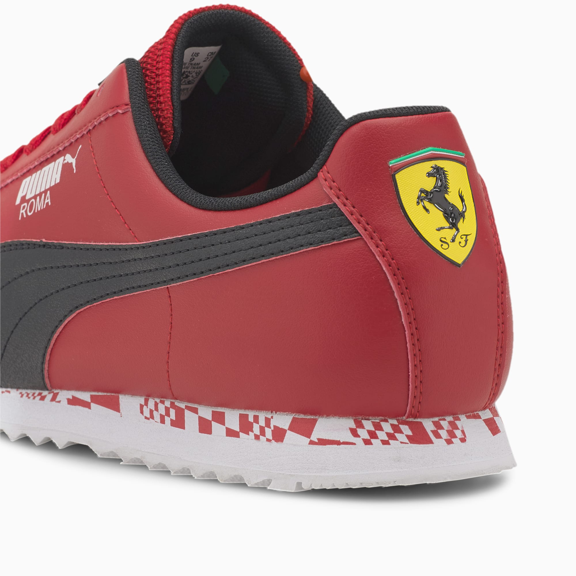 Zapatillas Roma Via Perf negras para niño y niña de Puma para Ferrari  Ferrari Unisex