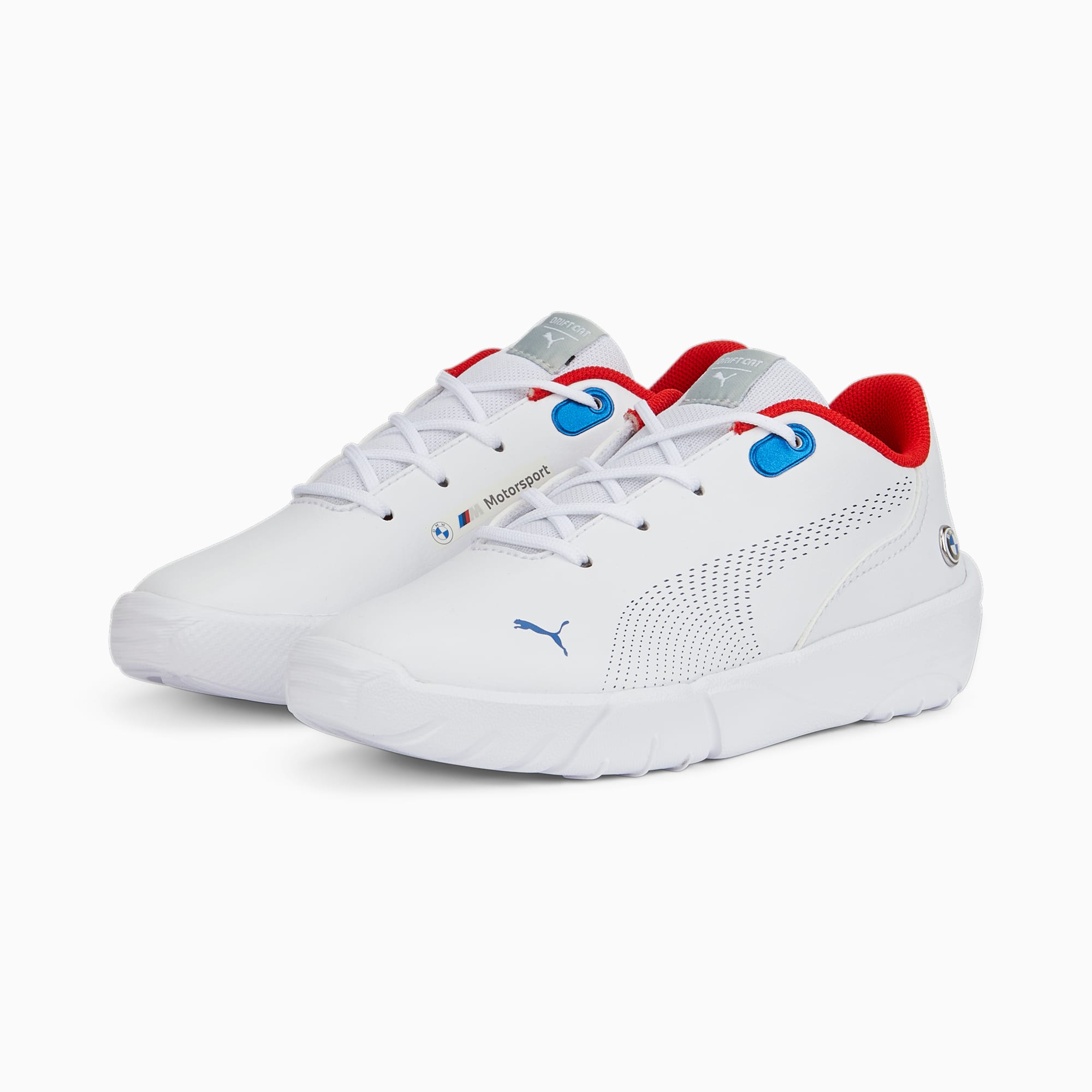 Zapatillas de automovilismo paran niños BMW M Motorsport Drift Cat Decima, Puma White-Estate Blue, large