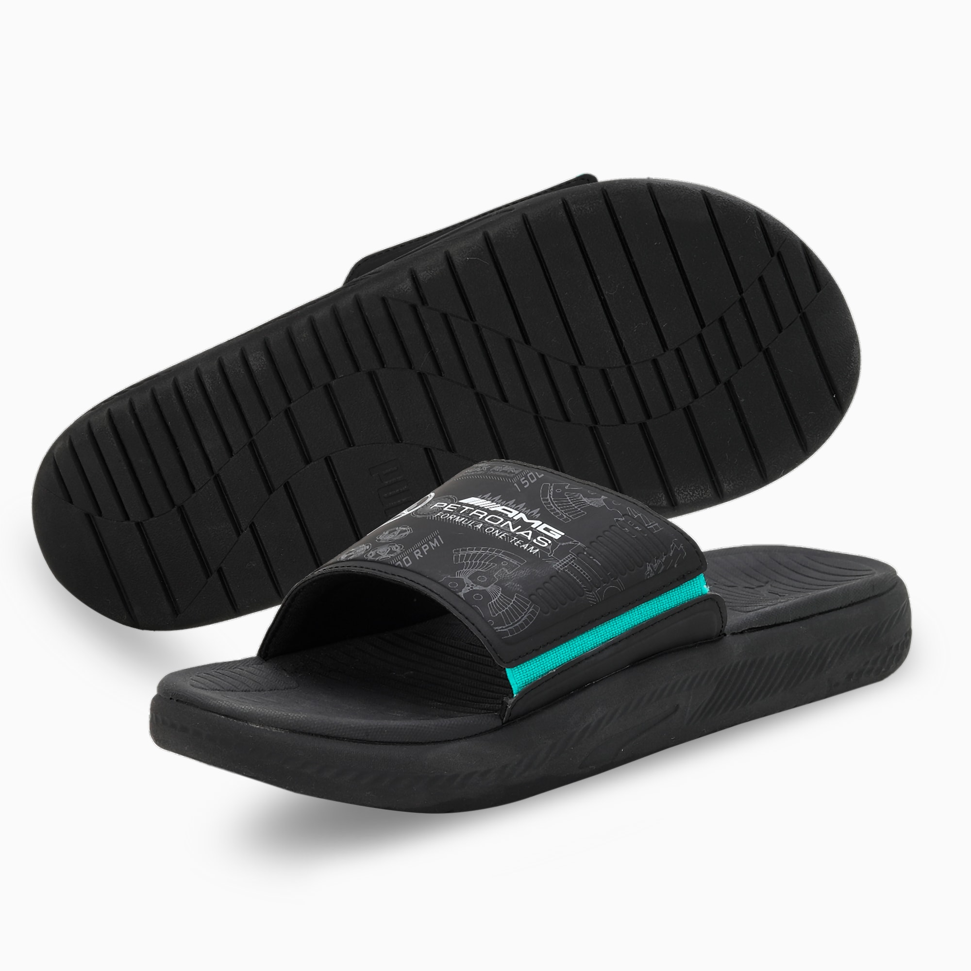 Mercedes AMG Petronas F1 SOFTRIDE Men s Slides PUMA