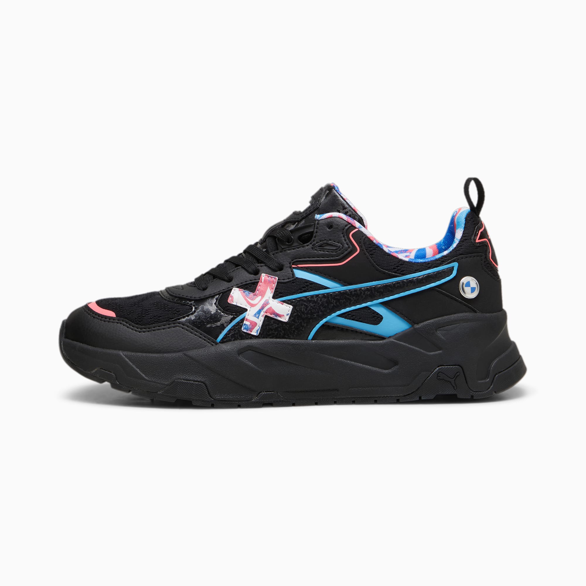 BMW M Motorsport Trinity Neon Sneakers Unisex PUMA Black Luminous Blue Sunset Glow PUMA SHOP ALL PUMA PUMA