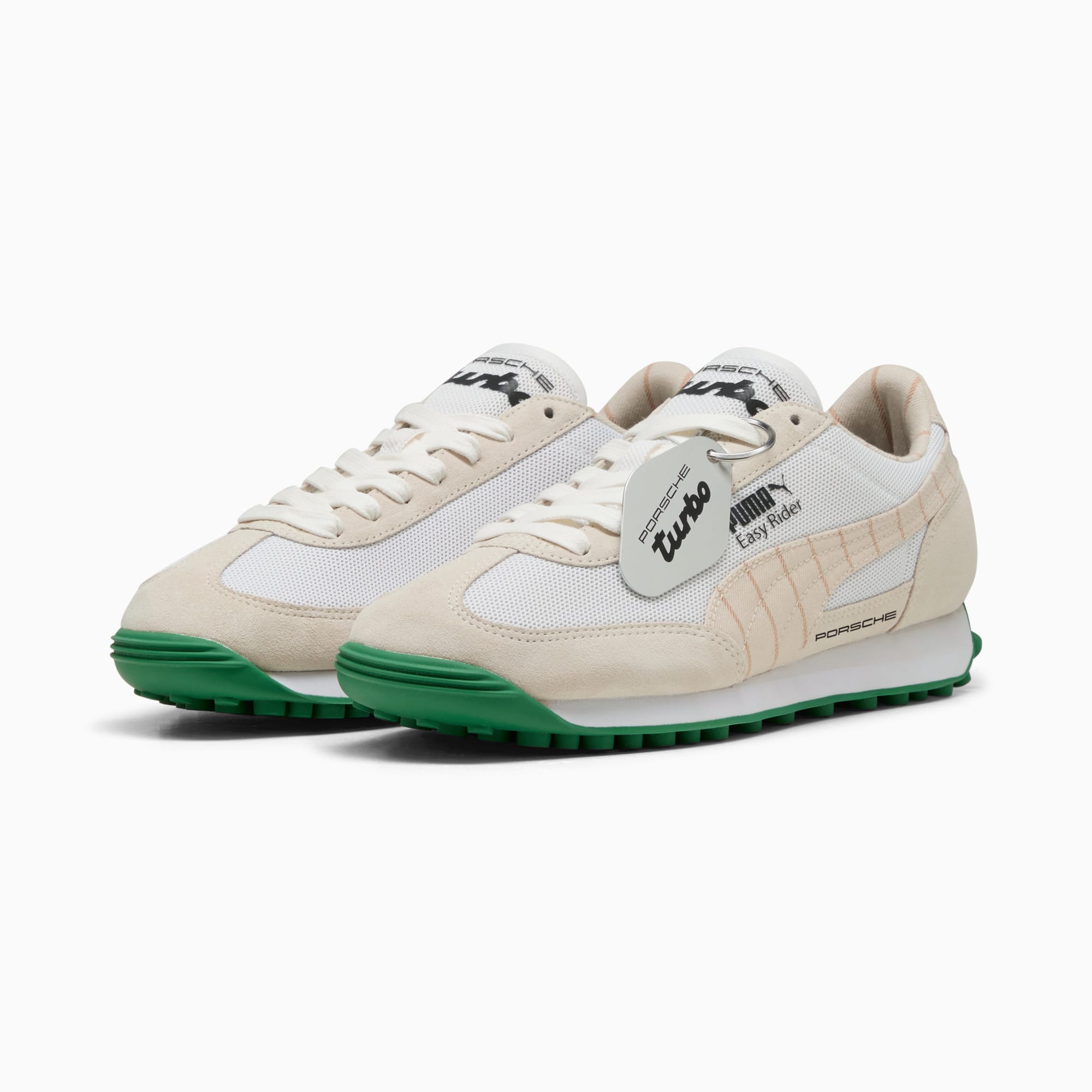 Porsche Legacy Easy Rider Pinstripe Sneakers, PUMA White-Alpine Snow, large
