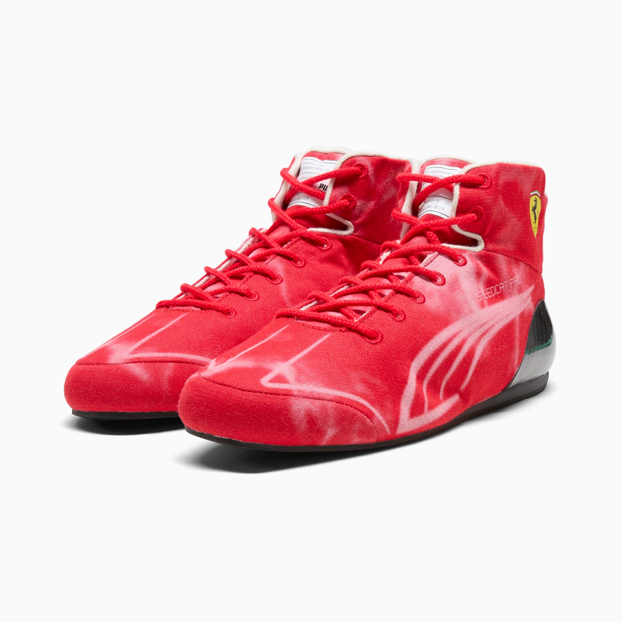 Scuderia Ferrari Speedcat Pro Desert Driving Shoes Men, Rosso Corsa-Ash Gray, large