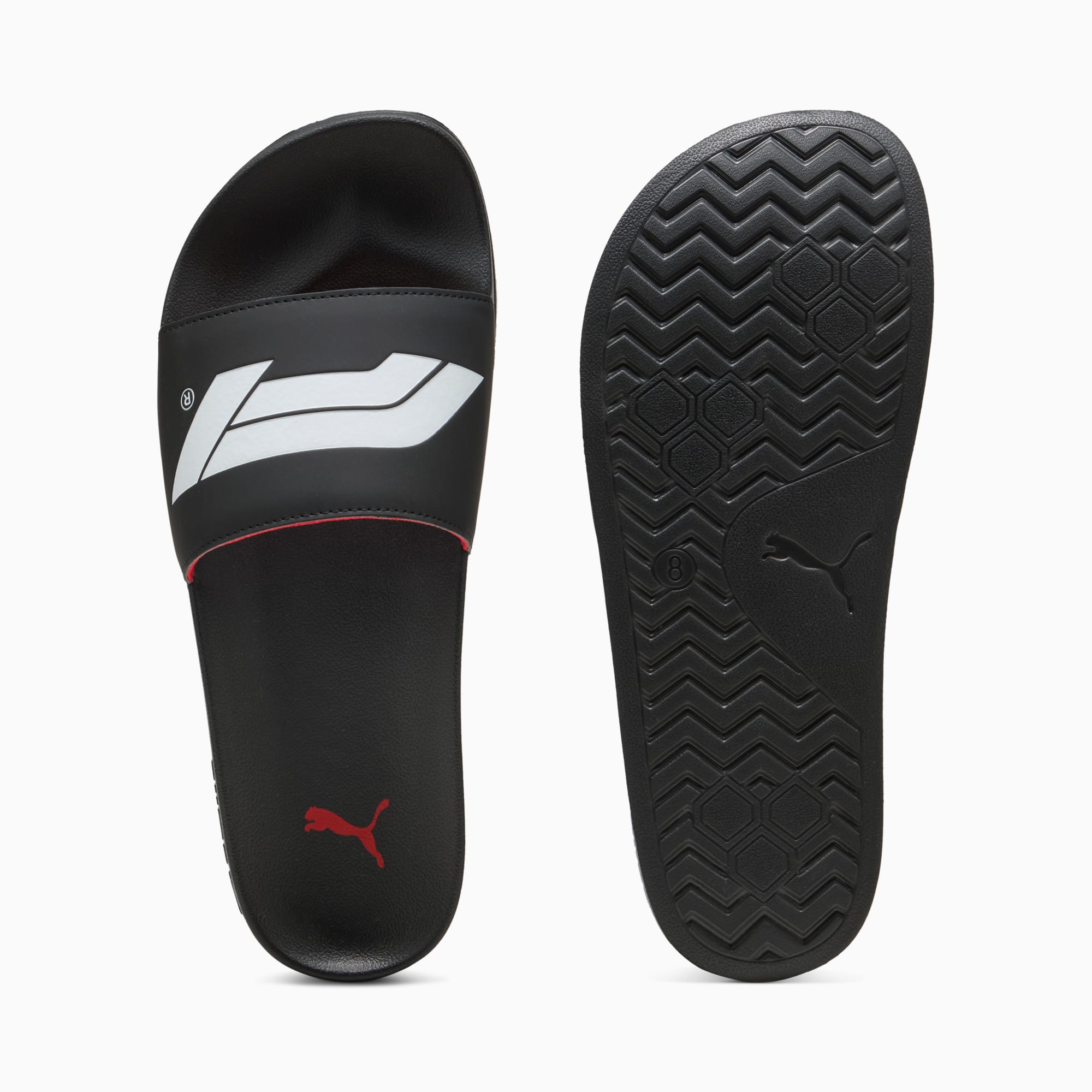 Claquettes à logo Leadcat 2.0 Formula 1® Unisexe, PUMA Black-PUMA White, large