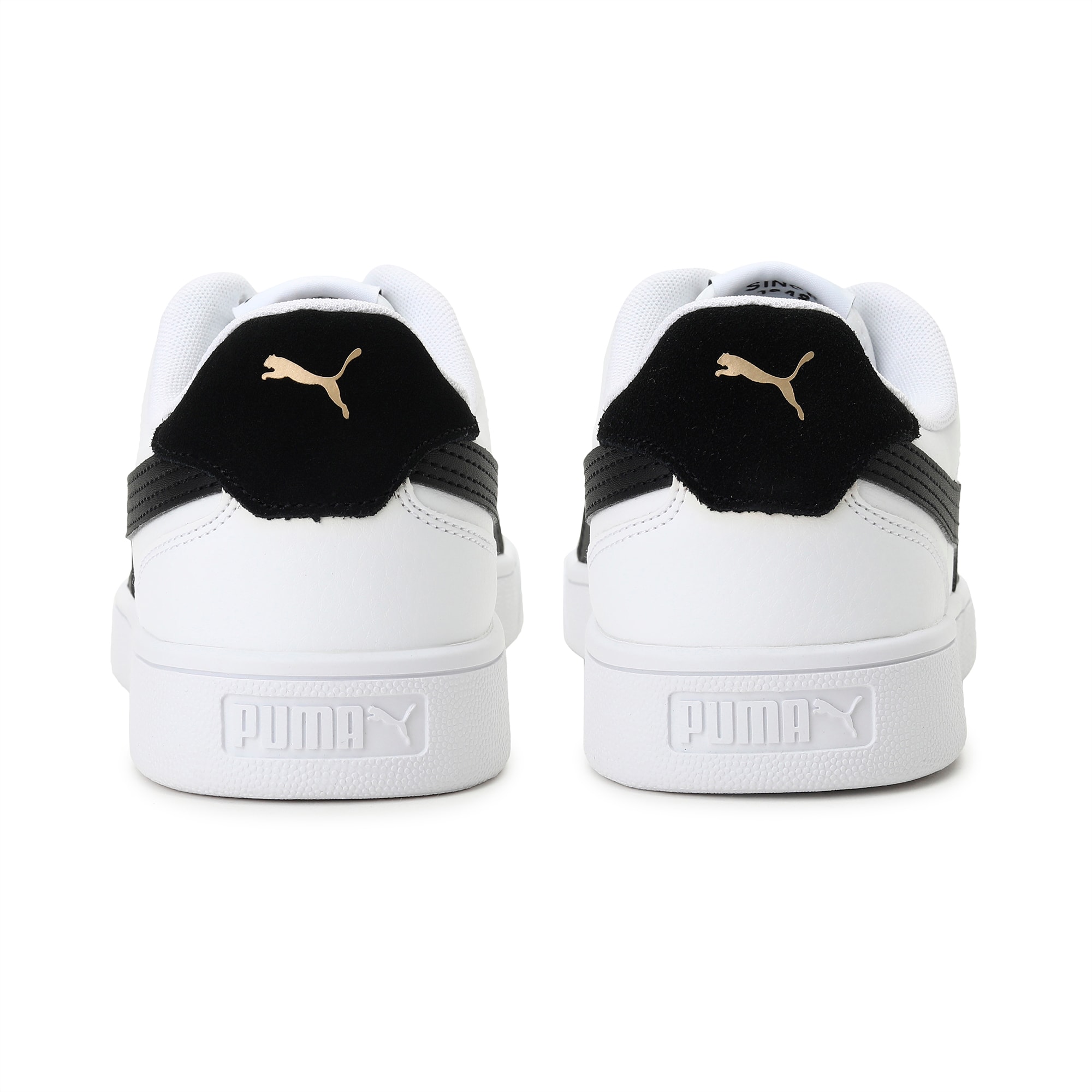 puma soft foam black and white