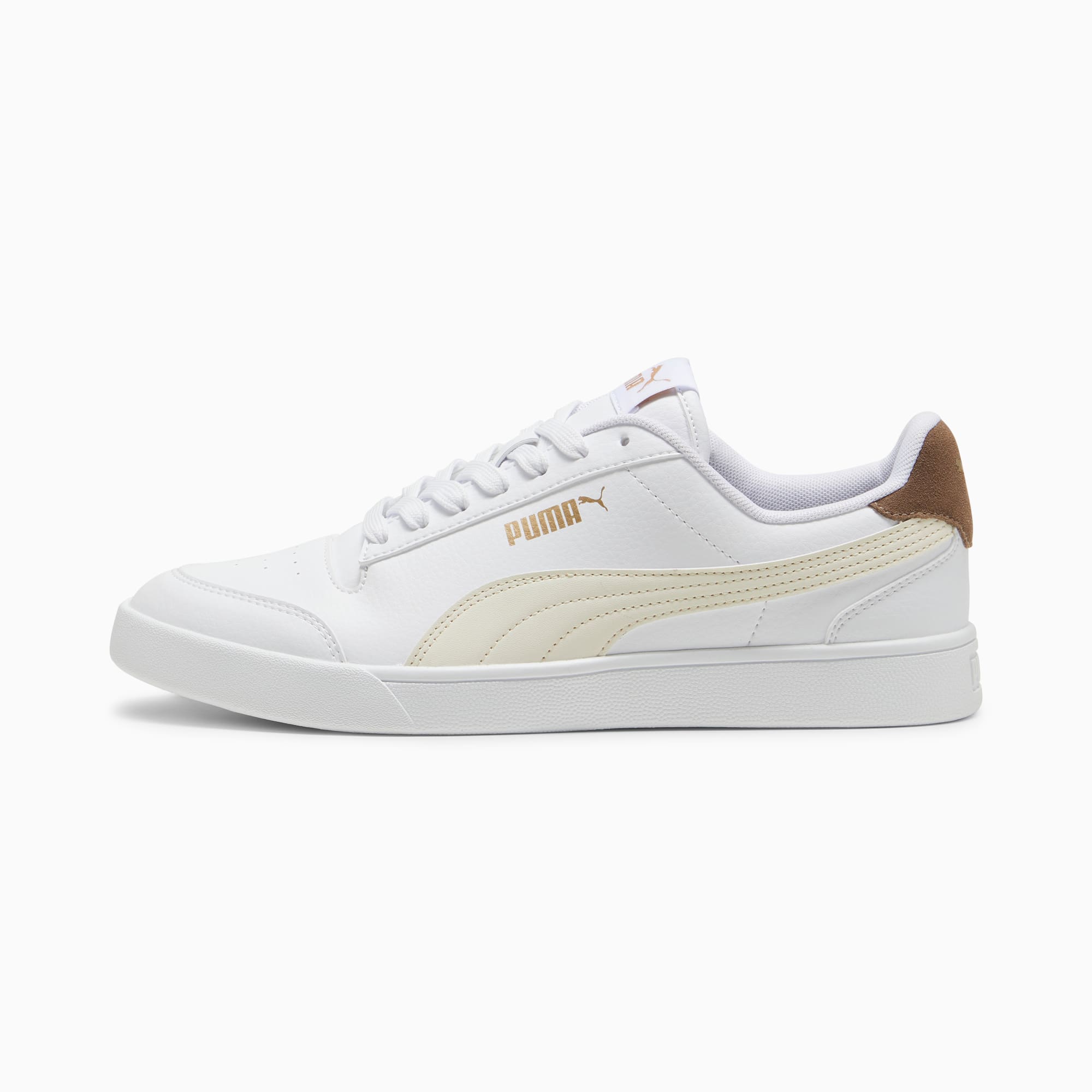 PUMA Shuffle Trainers, PUMA White-Frosted Ivory-PUMA Gold, large-SEA