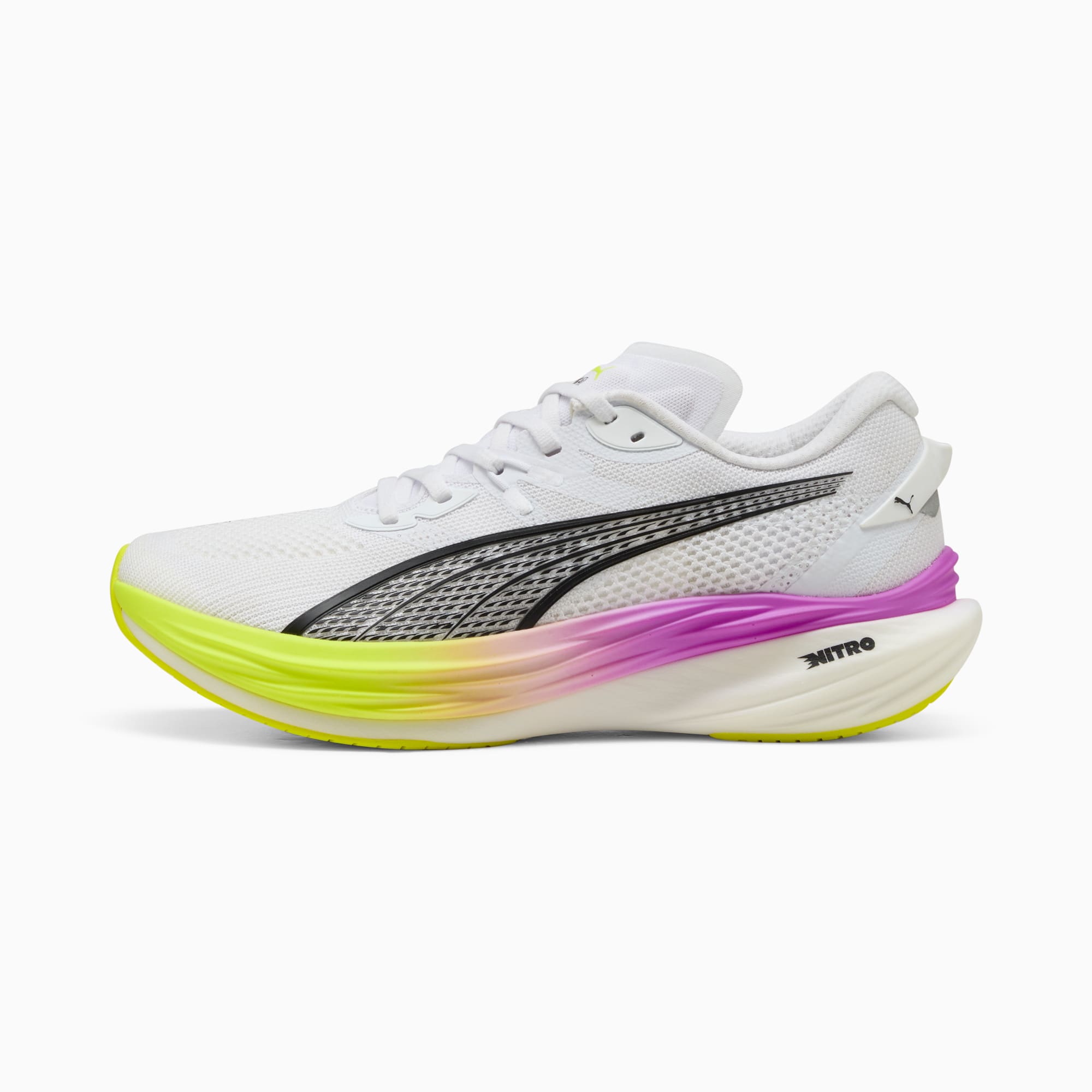 Deviate NITRO™ 3 Running Shoes Men, PUMA White-Yellow Alert-Pure Magenta, large-SEA