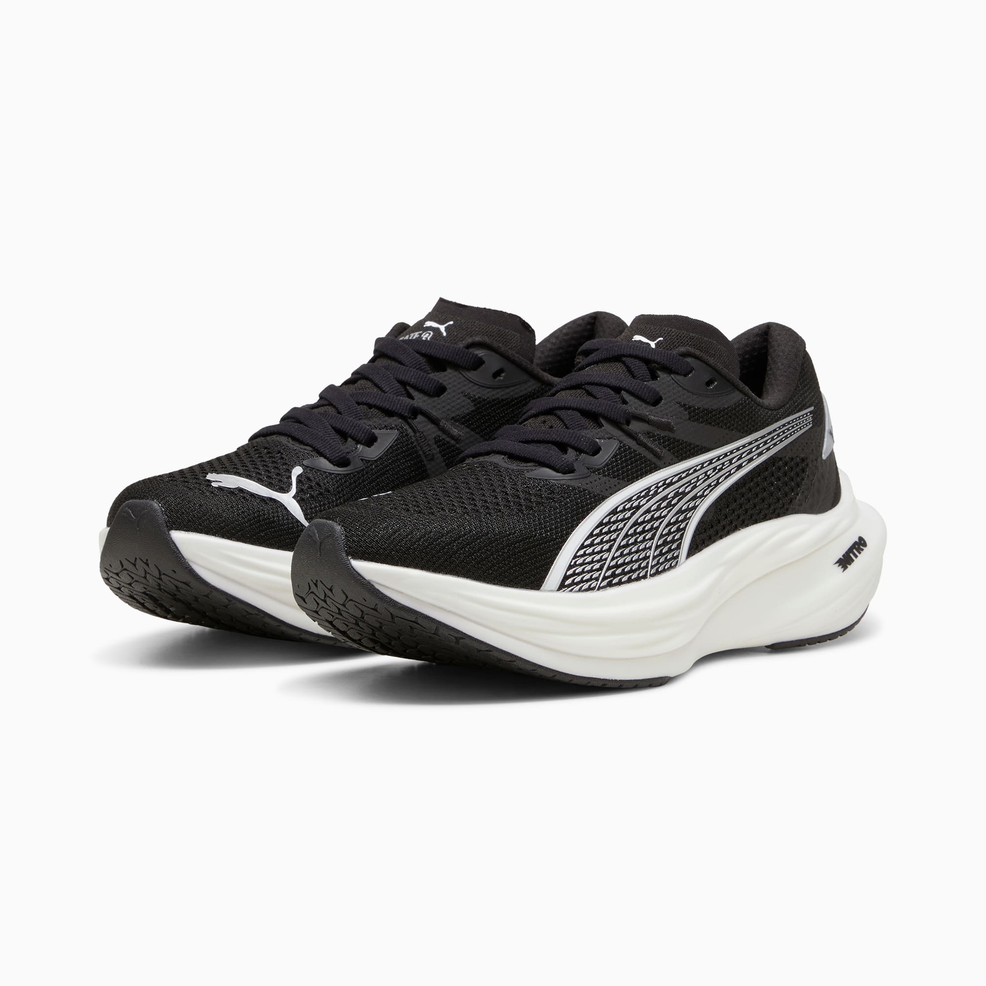 Womens puma black shoes discount